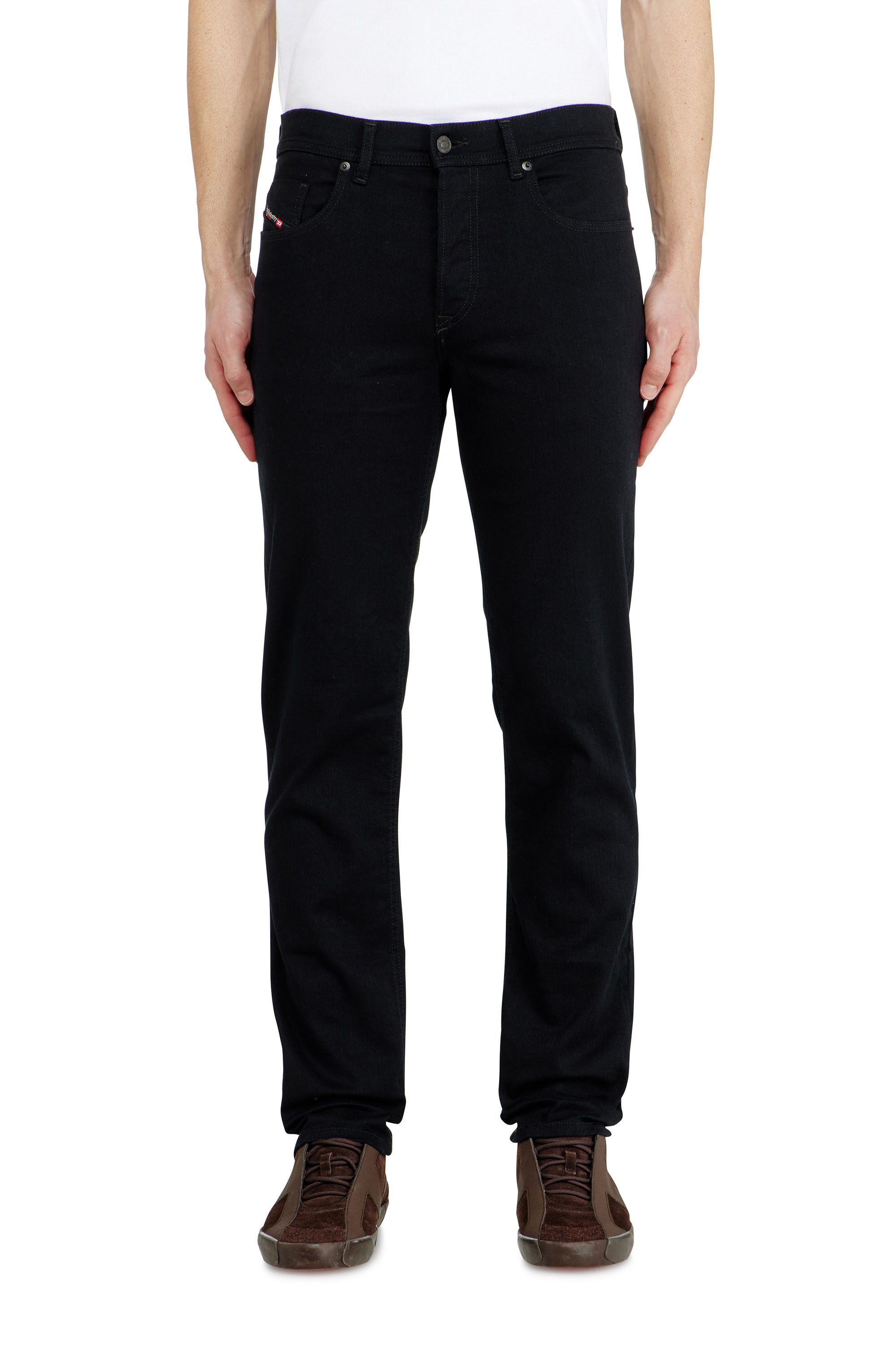 Diesel Herr Svart Regular Jeans Low Waist 1985 Larkee, Black/Dark Grey, Button Fly Storlek 32
