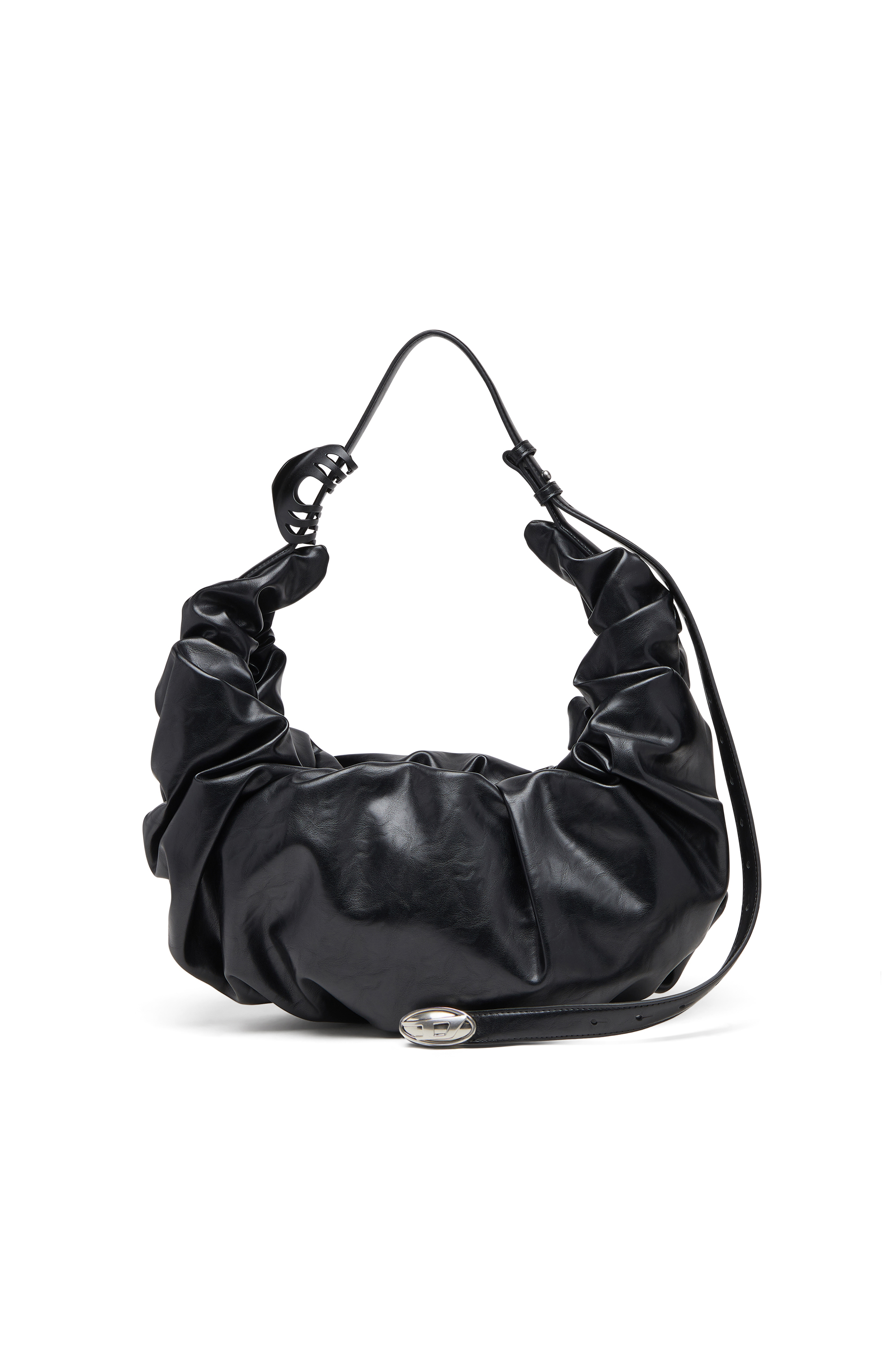 Diesel Kvinno Svart - Grab-D Scrunched Hobo Bag - Shoulder Bags - Woman Uni