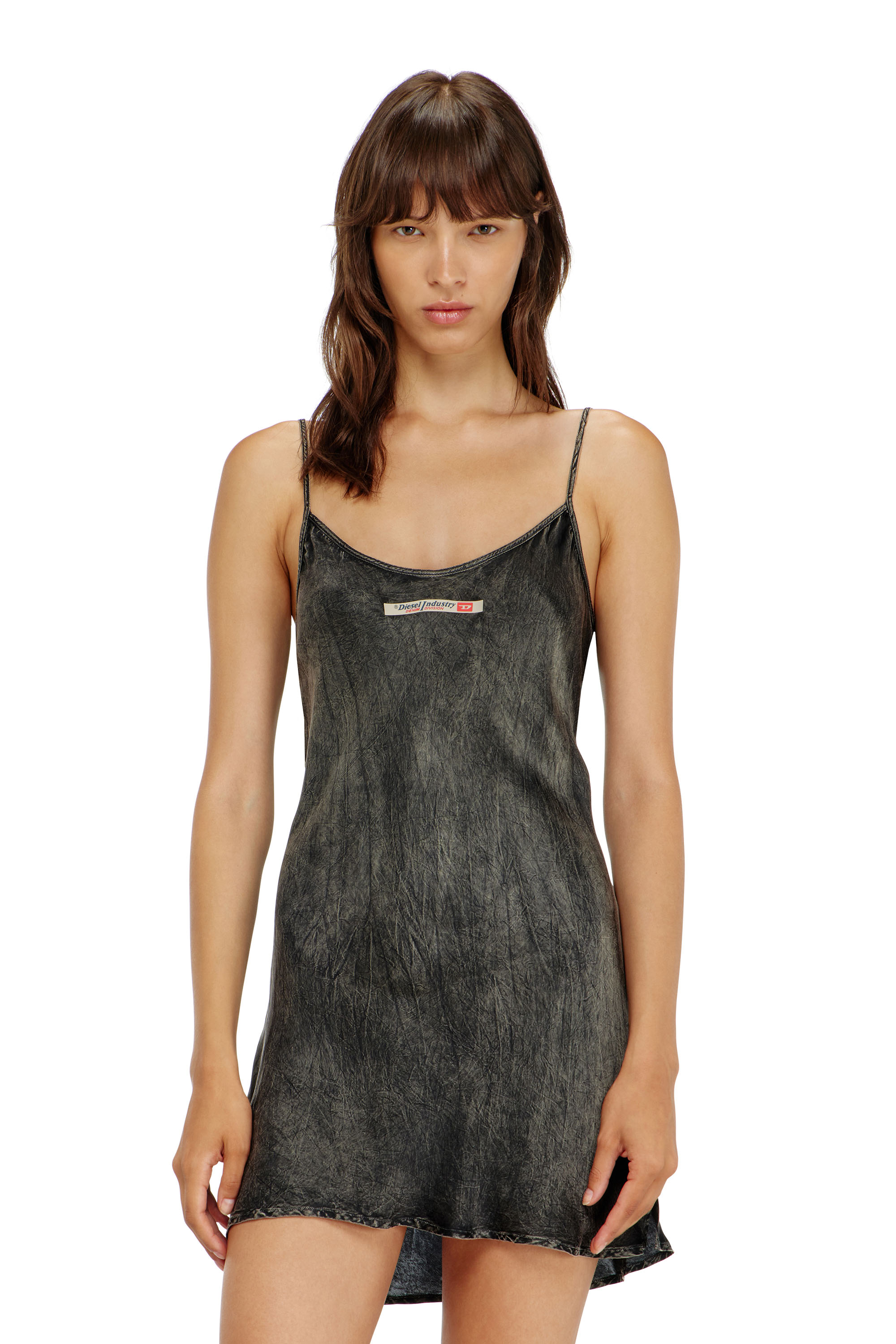 Diesel Mulher Preto - Viscose Slip Dress With Spaghetti Straps - Pajamas - Woman Médio