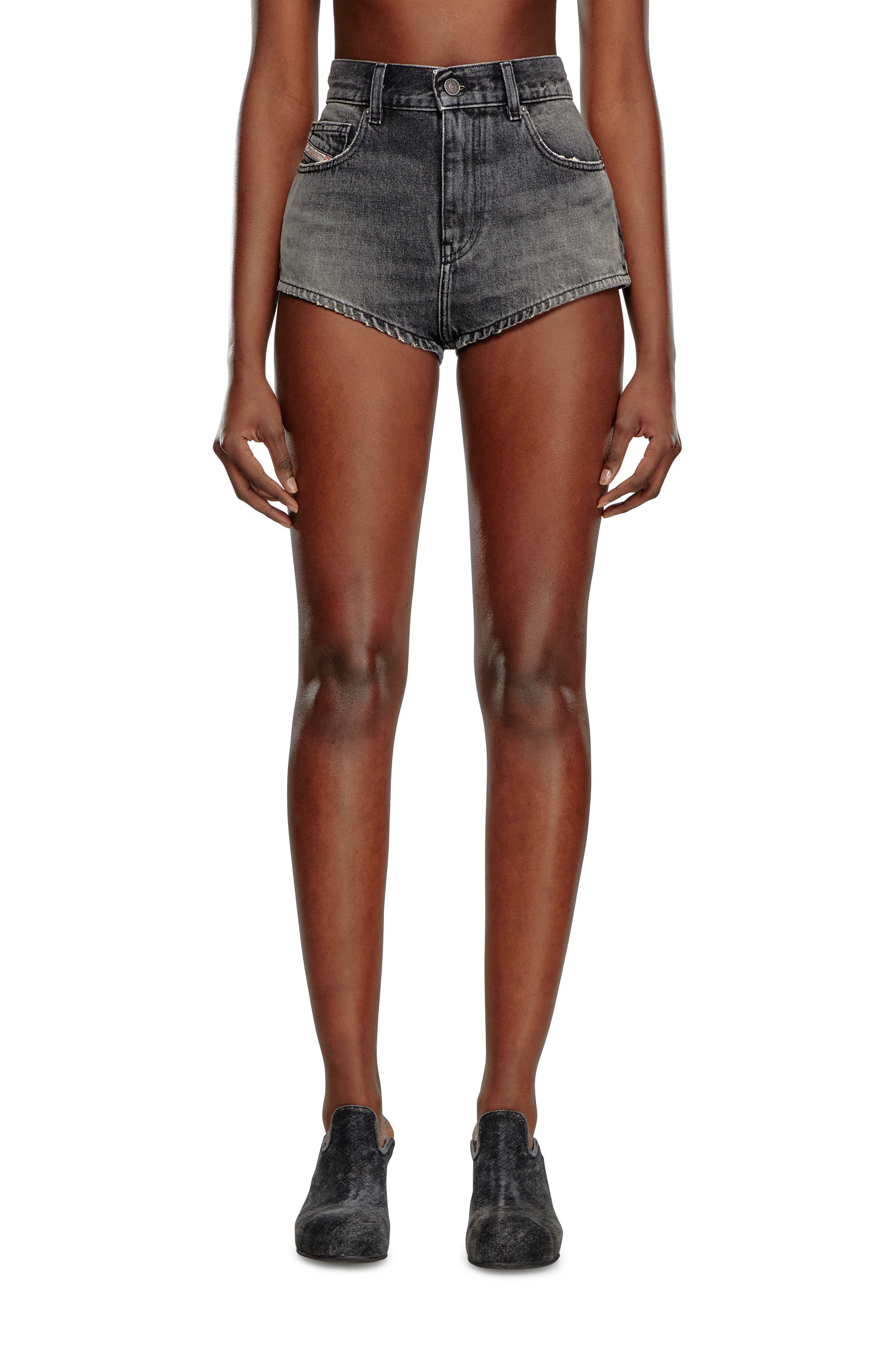 Diesel - Hotpants in denim - Shorts - Woman - Black
