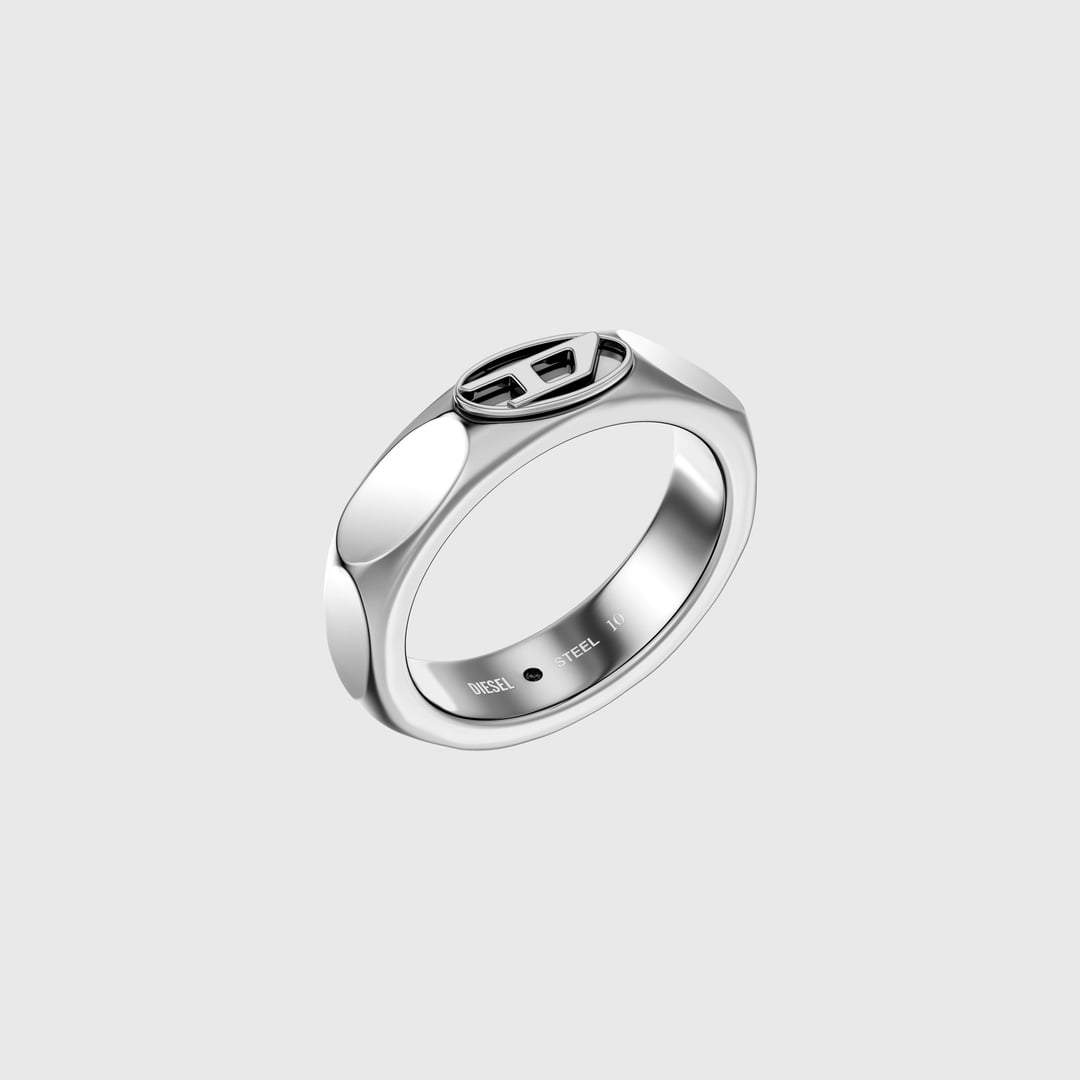 Diesel - Stainless steel band ring - Rings - Unisex - Silver