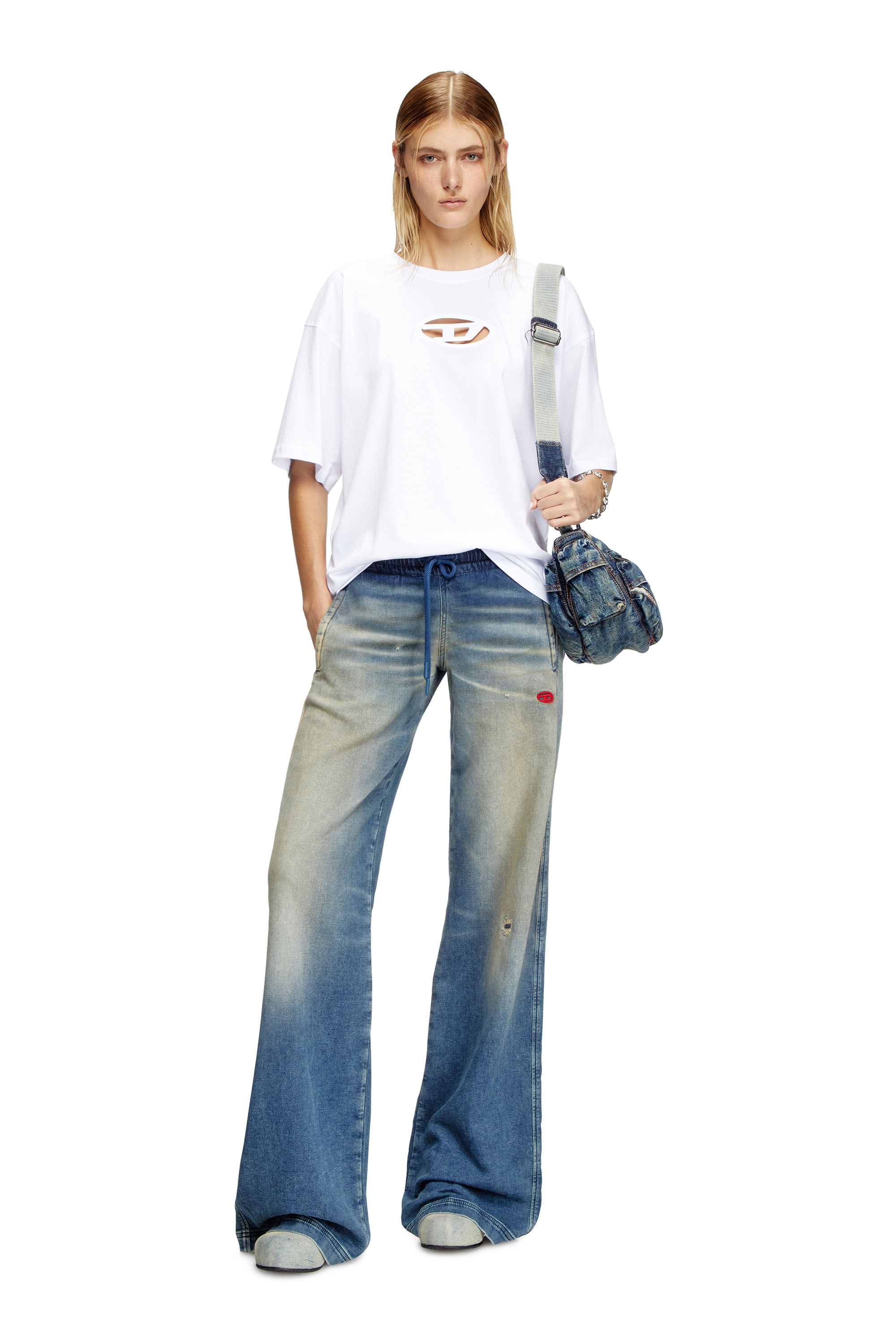 Diesel - T-BOXT-OD, Unisex's T-shirt with embroidered Oval D in White - 4