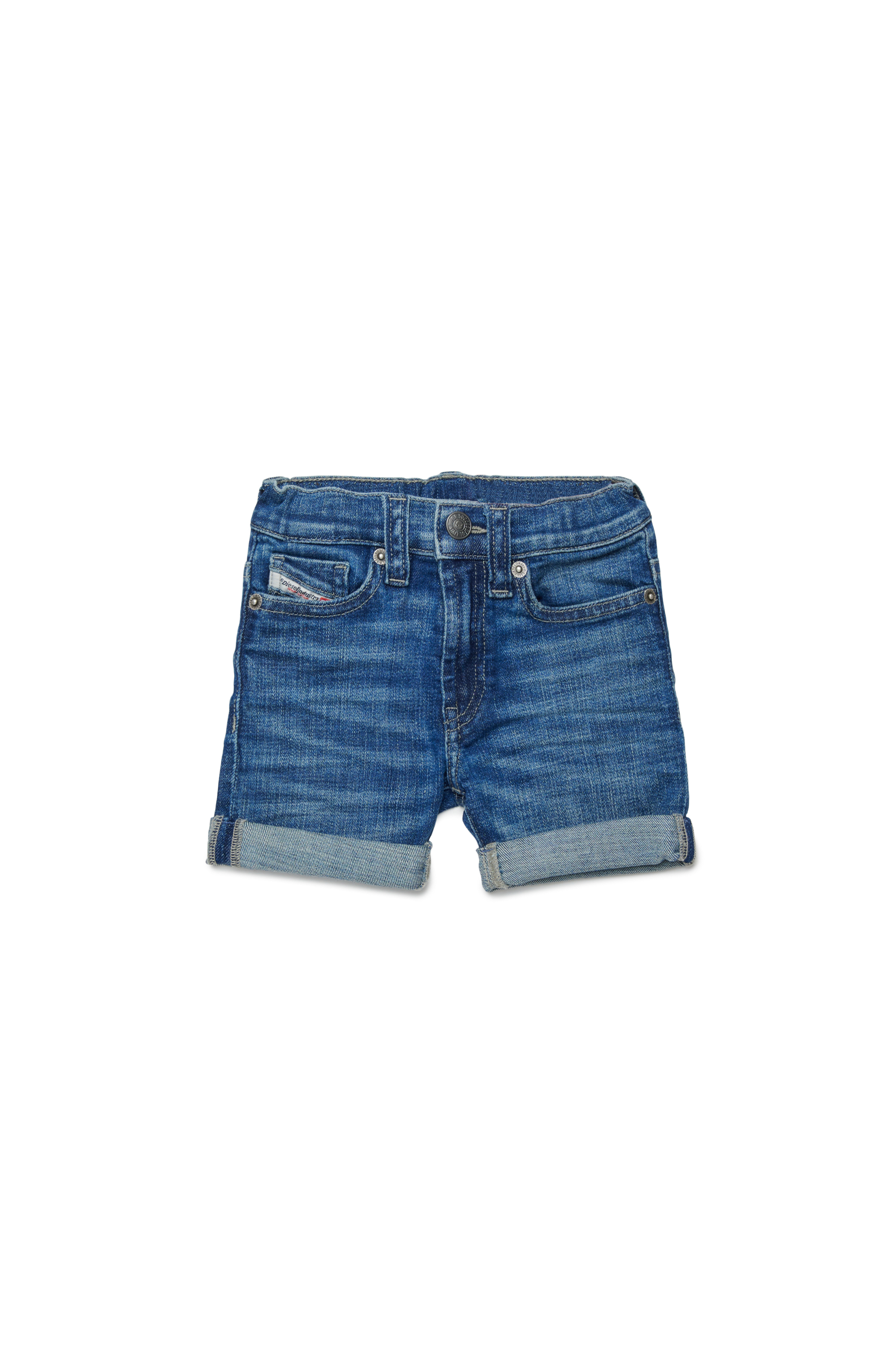 Diesel Unisex Blue - Denim Shorts With Rolled Hems - Shorts Size 12-18 Kids