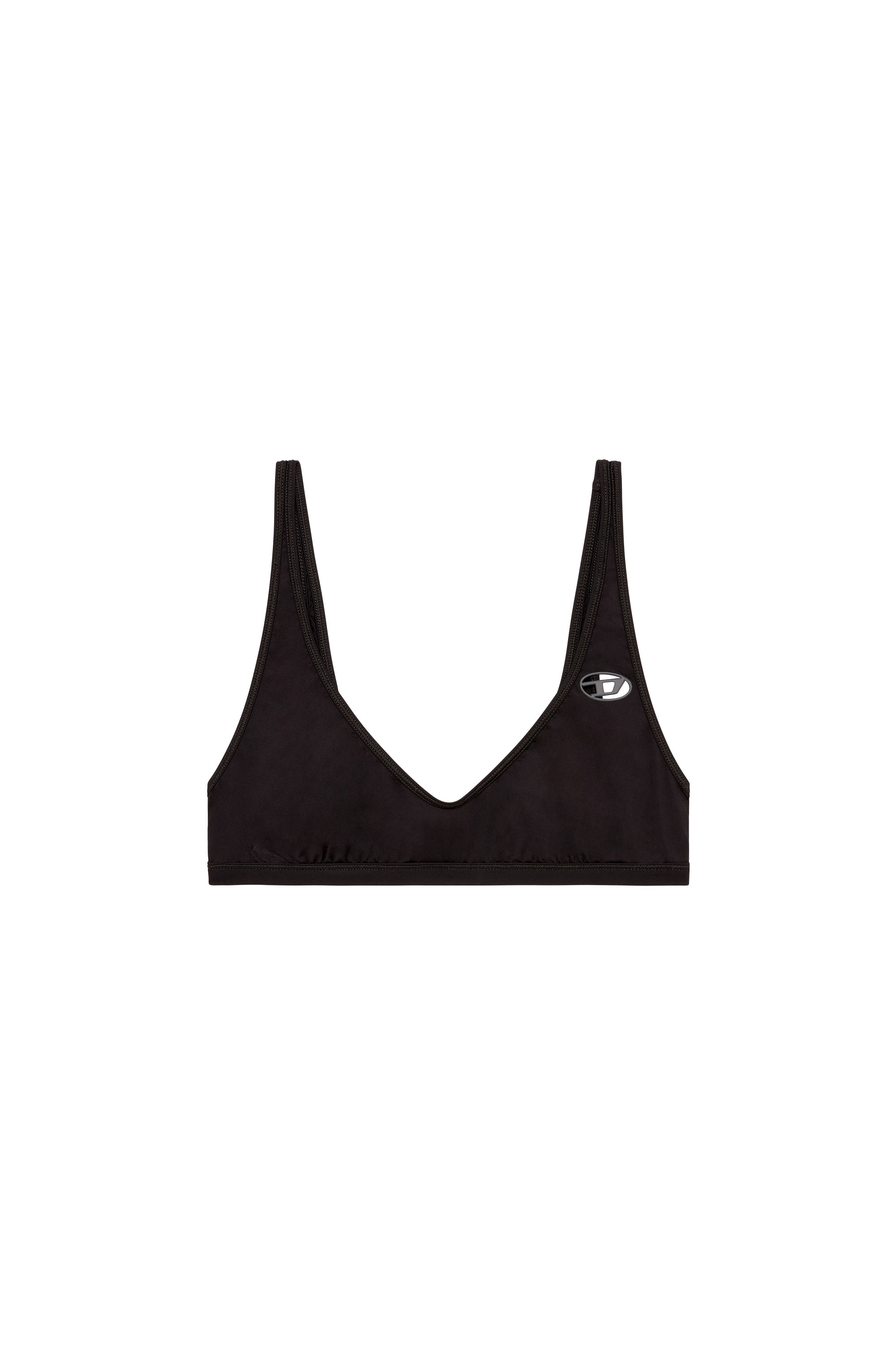 Diesel - TANIA-UTLT, Woman's Bralette with cut-out Oval D detail in Black - 4