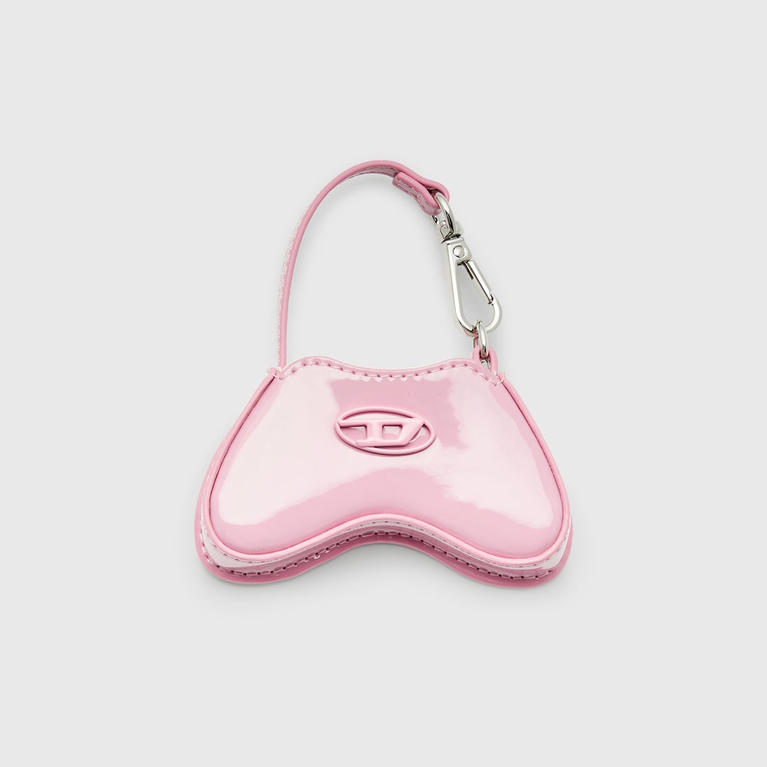 Diesel - Glossy bag charm with mirror - Charms and Keyrings - Woman - Pink