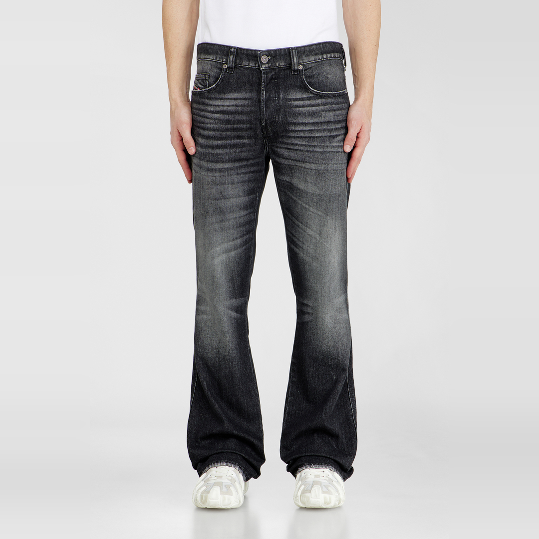 Diesel Jeans Bootcut Taille Moyenne 1998 D-Buck, Noir/Gris foncé, Fermeture boutonnée