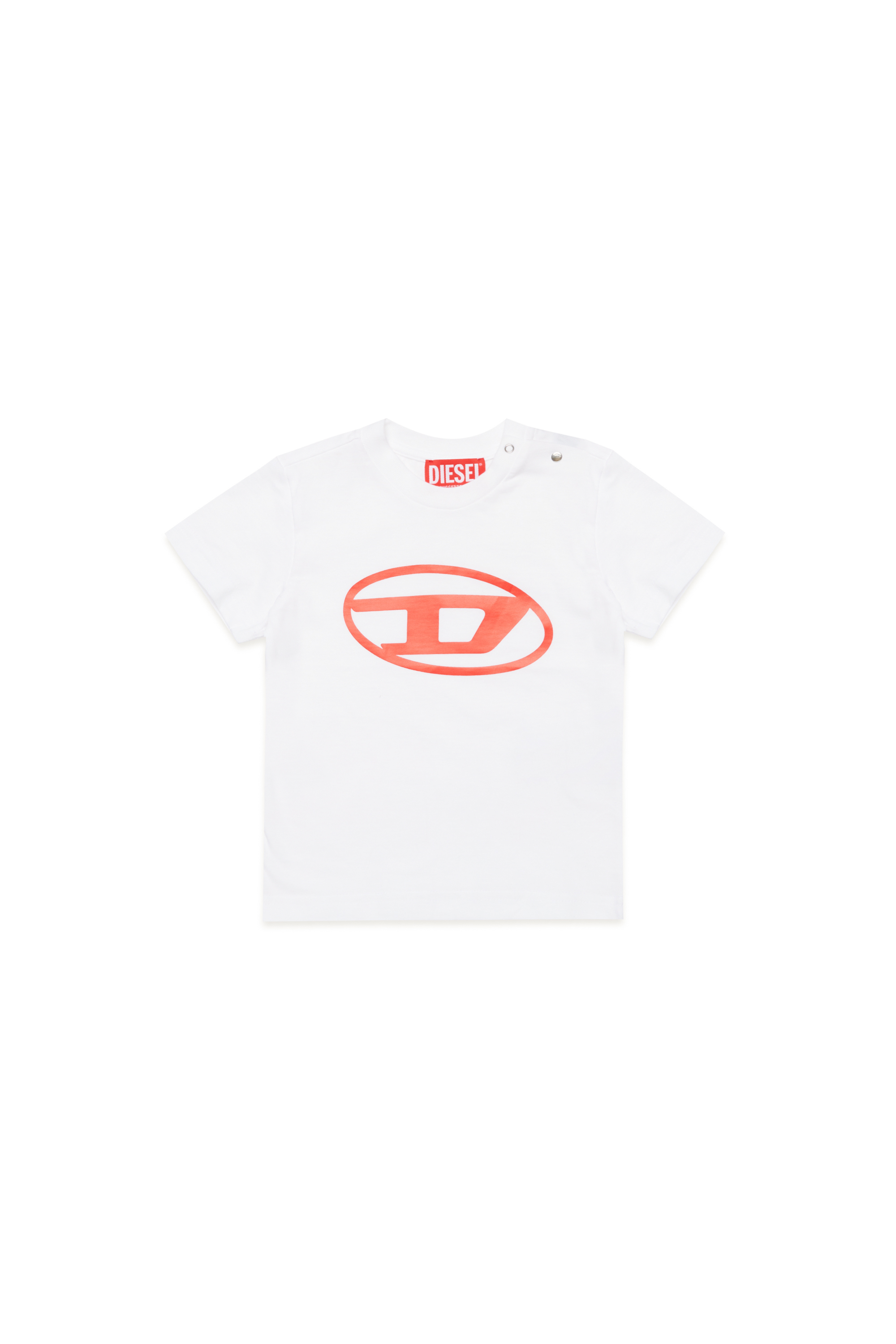 Diesel - Camiseta con logotipo Oval D - Camisetas y Tops - Unisex - Blanco