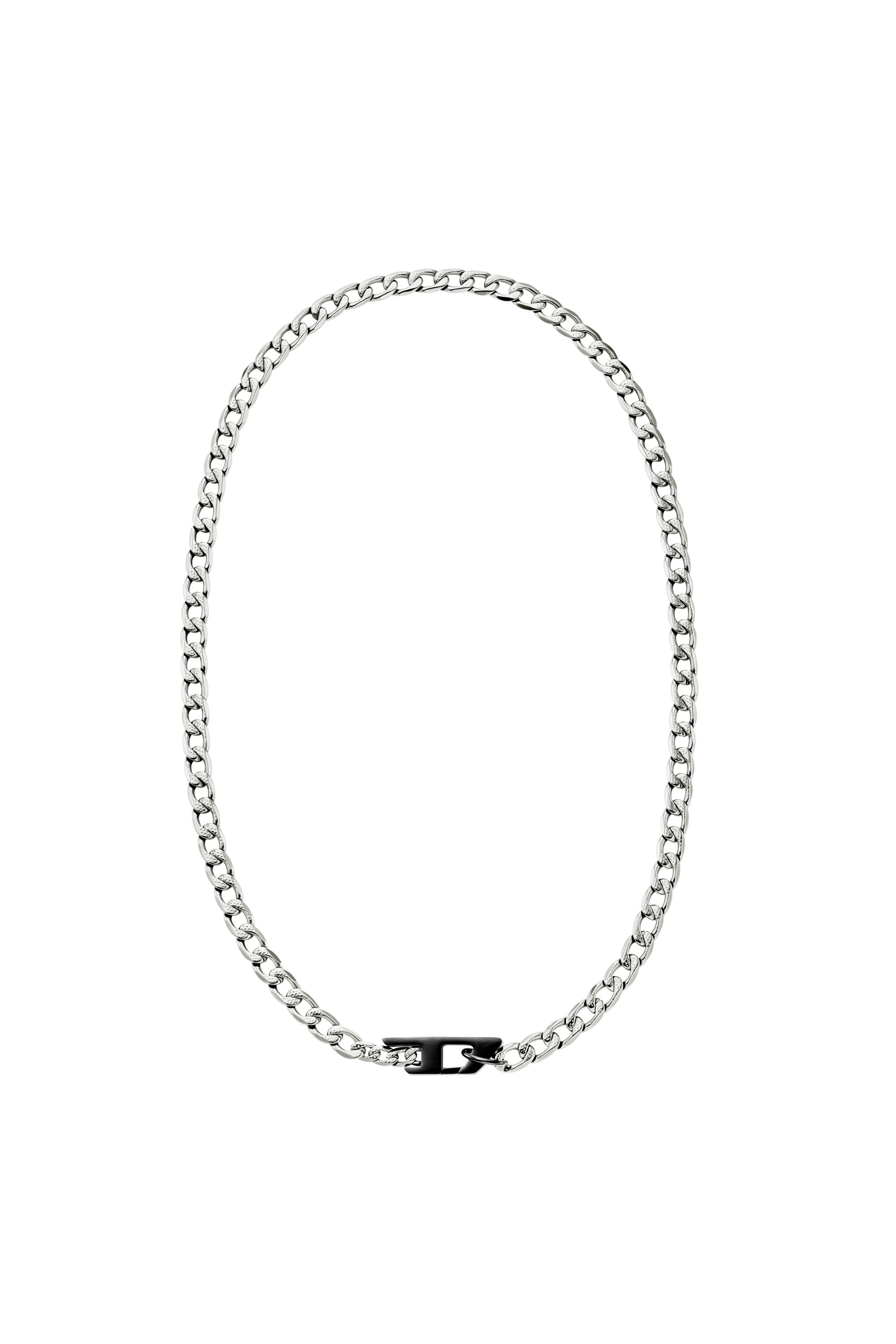 Diesel Unisex Silver - Two-Tone Stainless Steel Chain Necklace - Necklaces Uni