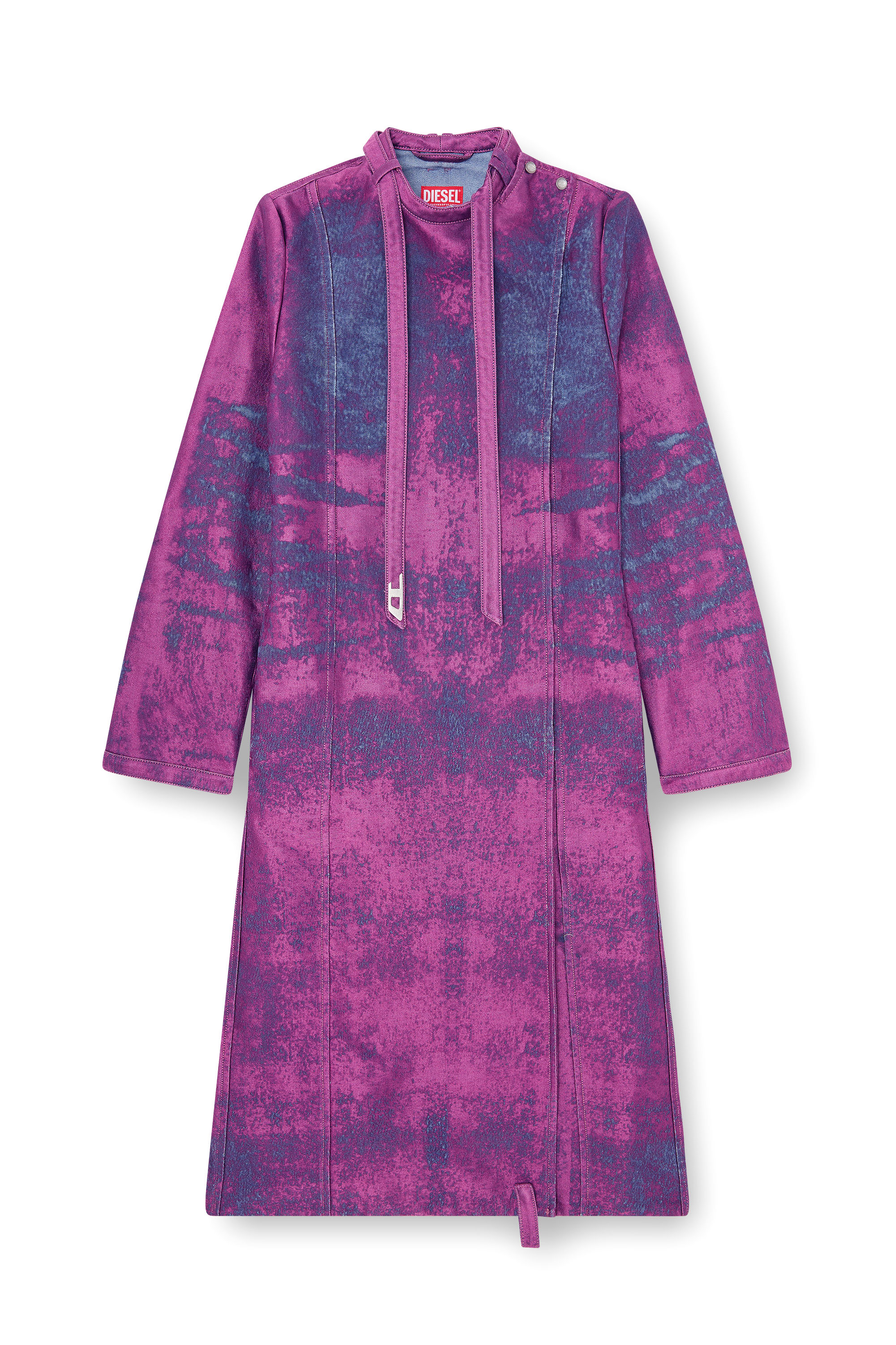 Diesel - DE-DELGAR-FSI, Woman's Coat in coloured satin denim in Violet - 4