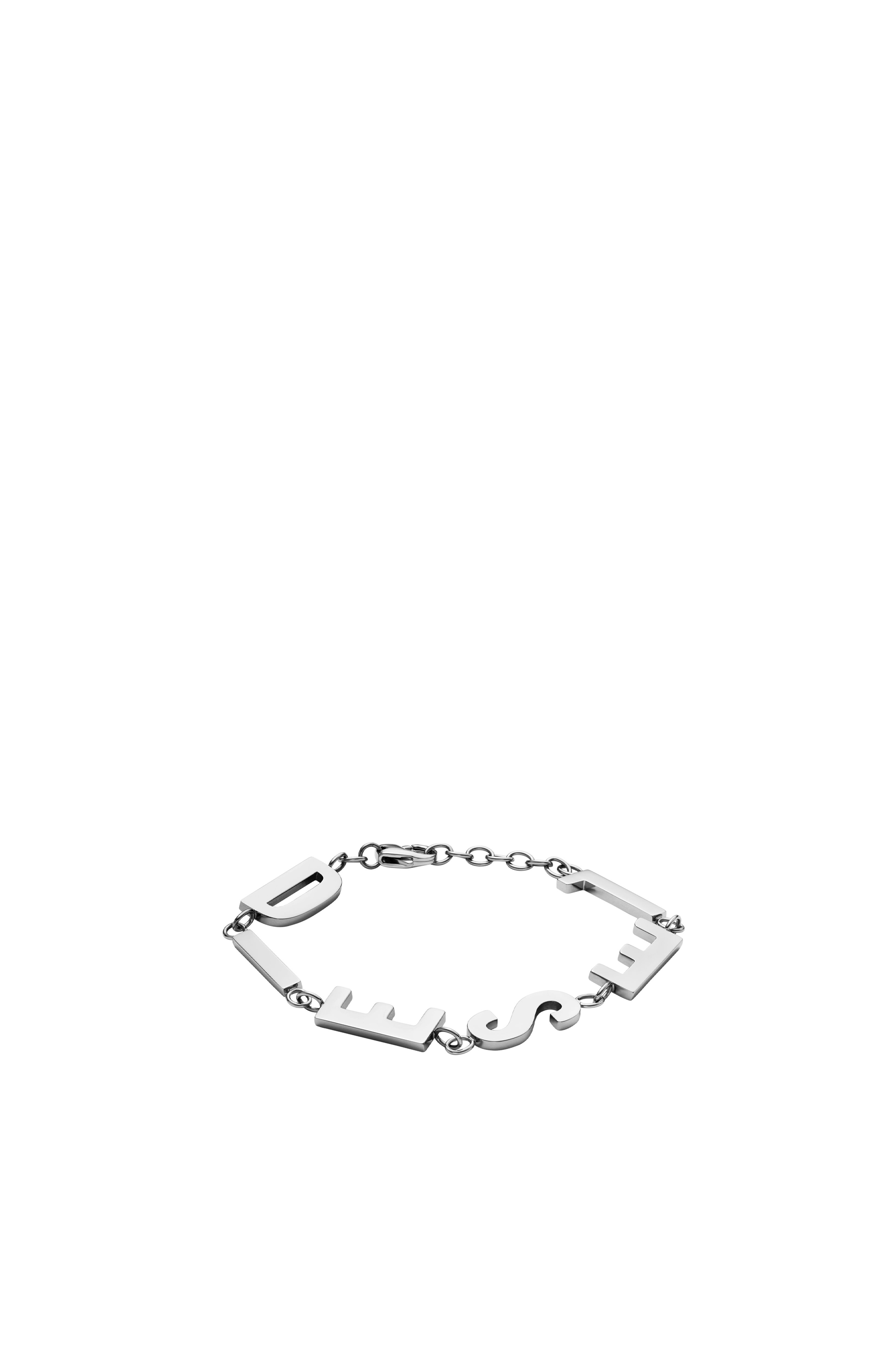 Diesel - Bracelet chaîne en acier inoxydable - Bracelets - Homme - Gris argenté