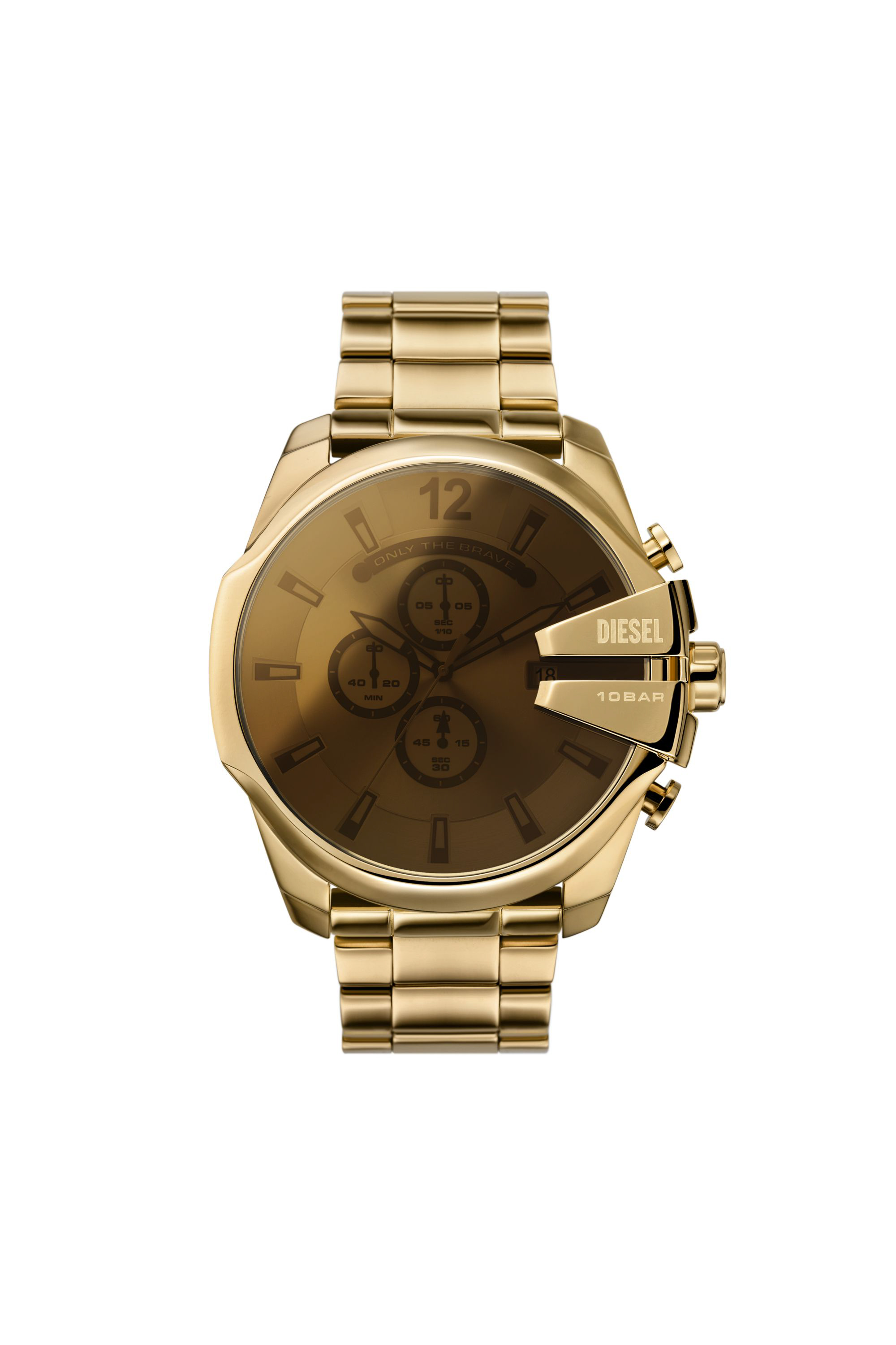 Diesel - Mega Chief Chronograph/Armbanduhr aus goldfarbenem Edelstahl - Uhren - Herren - Gold