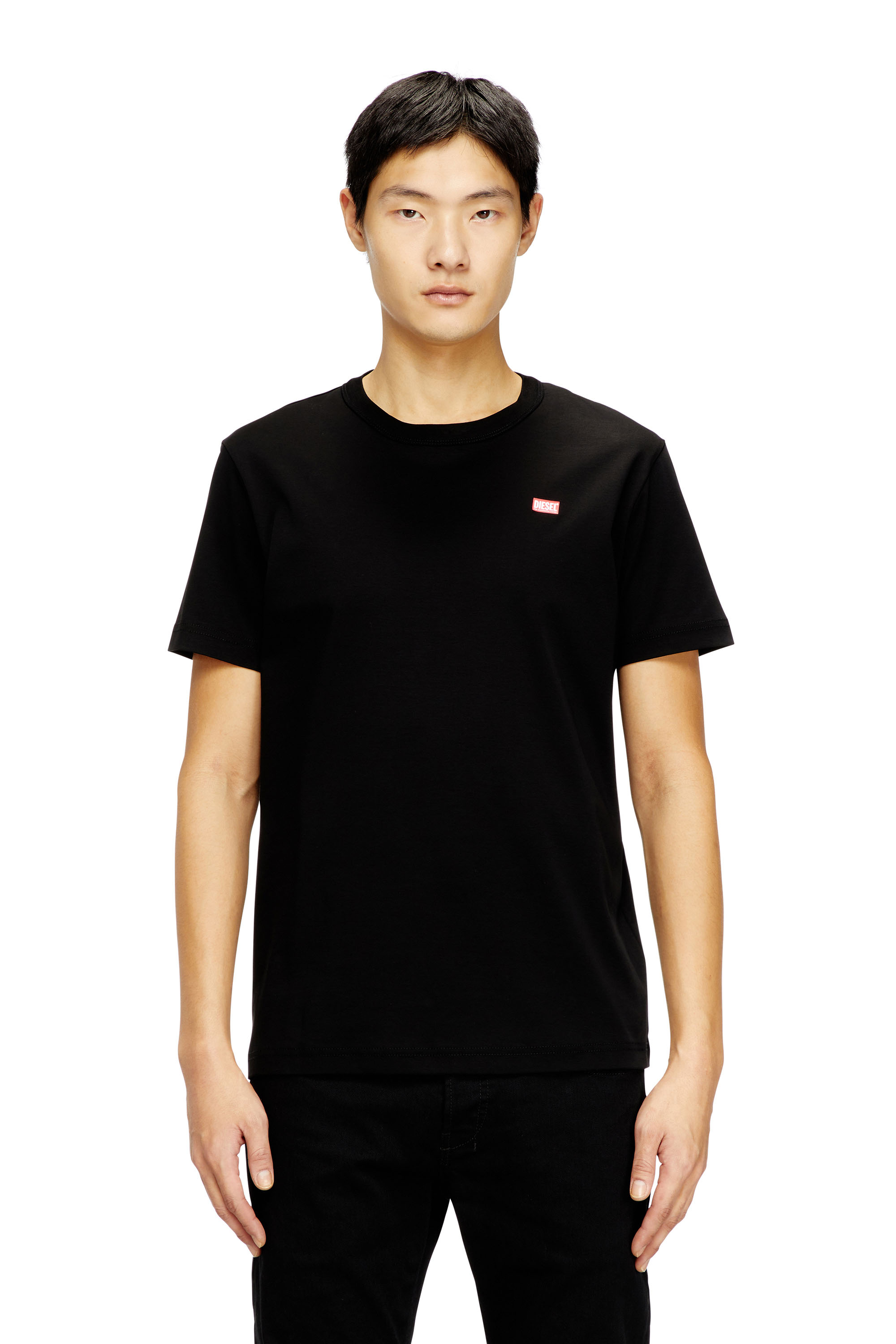 Diesel Men's Black - T-Shirt In Mercerised Cotton - T-Shirts - Man 3XL