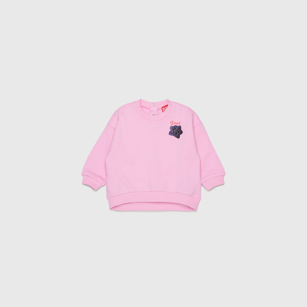 Diesel - Sweat-shirt en coton avec imprimé rose - Pull Cotton - Femme - Rose