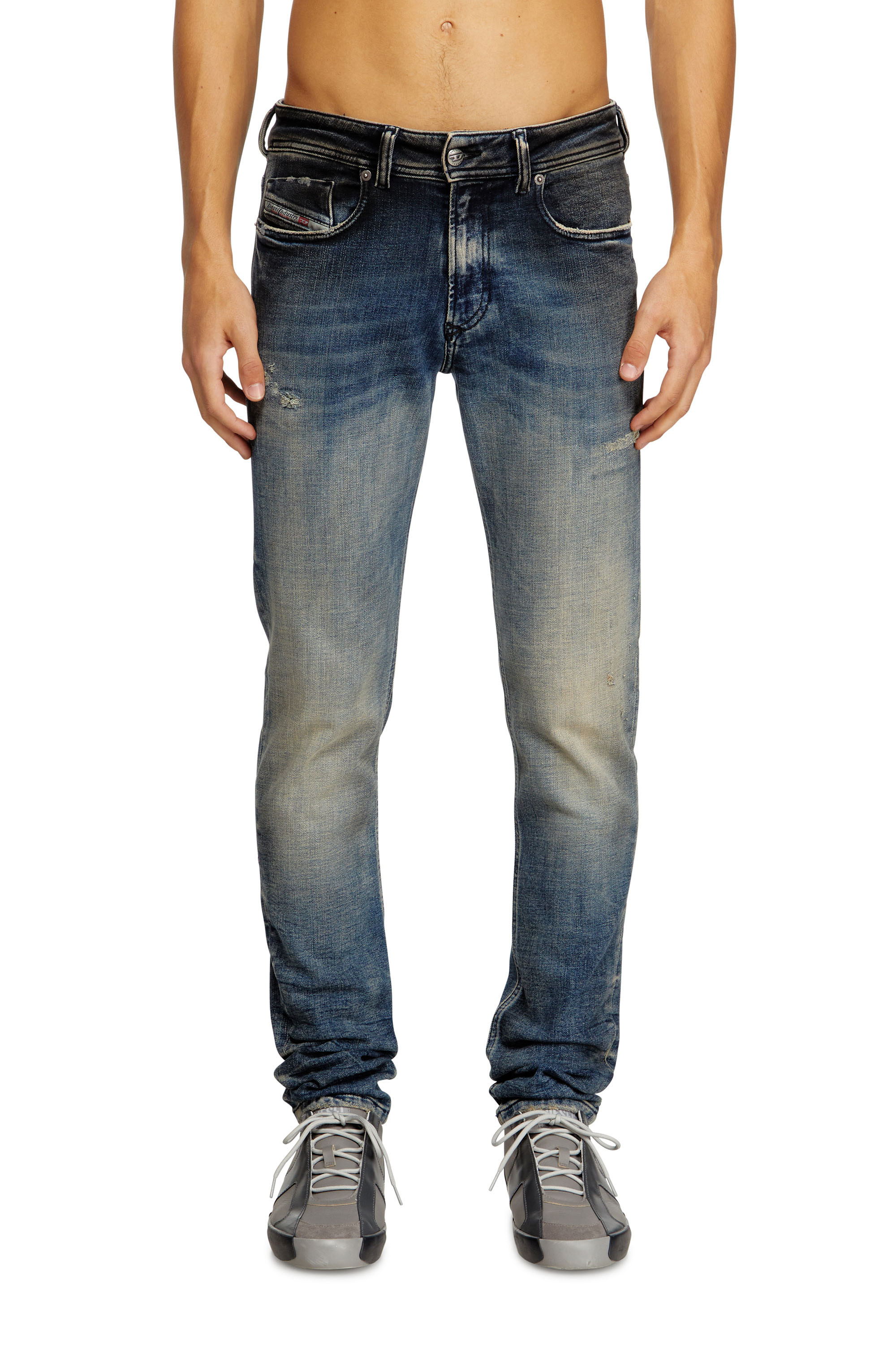 Diesel Men's Blue Skinny Jeans Low Waist 1979 Sleenker, Zip Fly Size 30