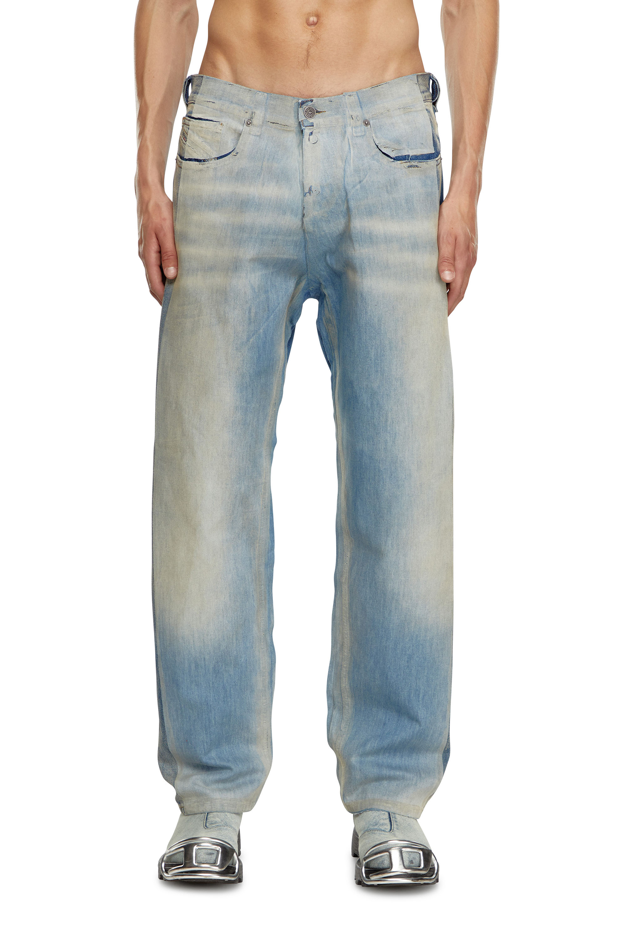 Shop Diesel Regular Jeans In Blue