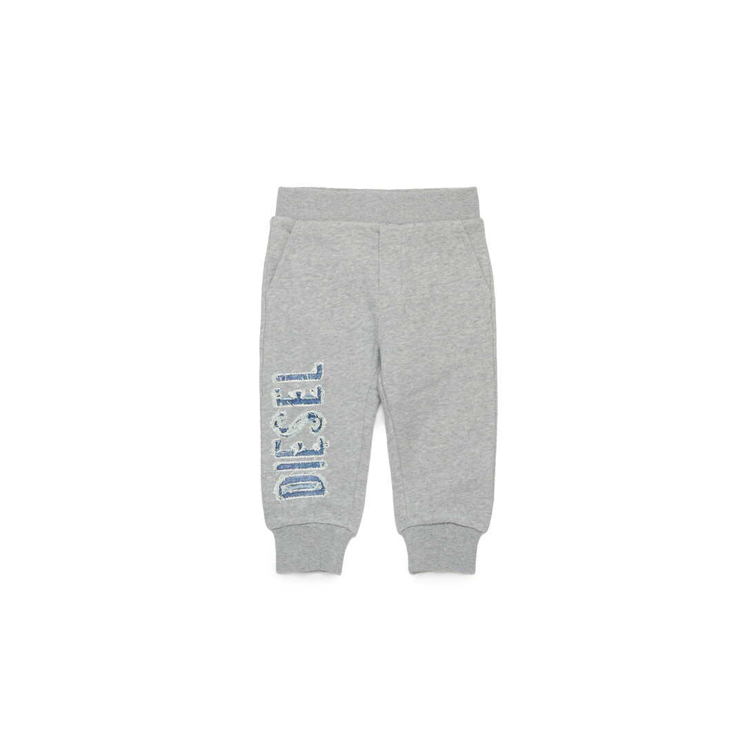 Diesel - Sweathose mit ausgefranstem Logo aus Denim - Hosen - Herren - Grau