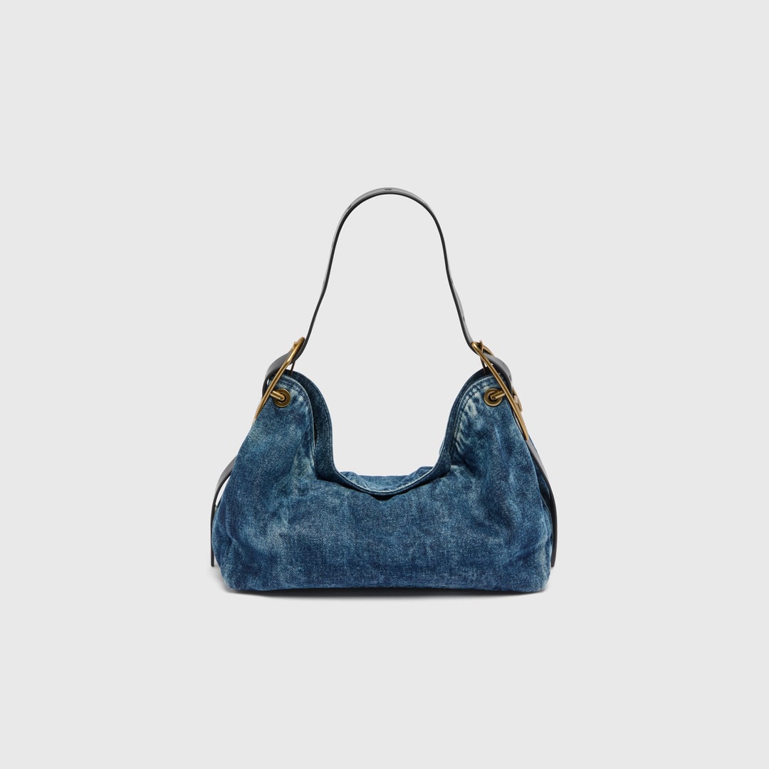 Diesel - D-Line-Denim shoulder bag - Shoulder Bags - Woman - Blue