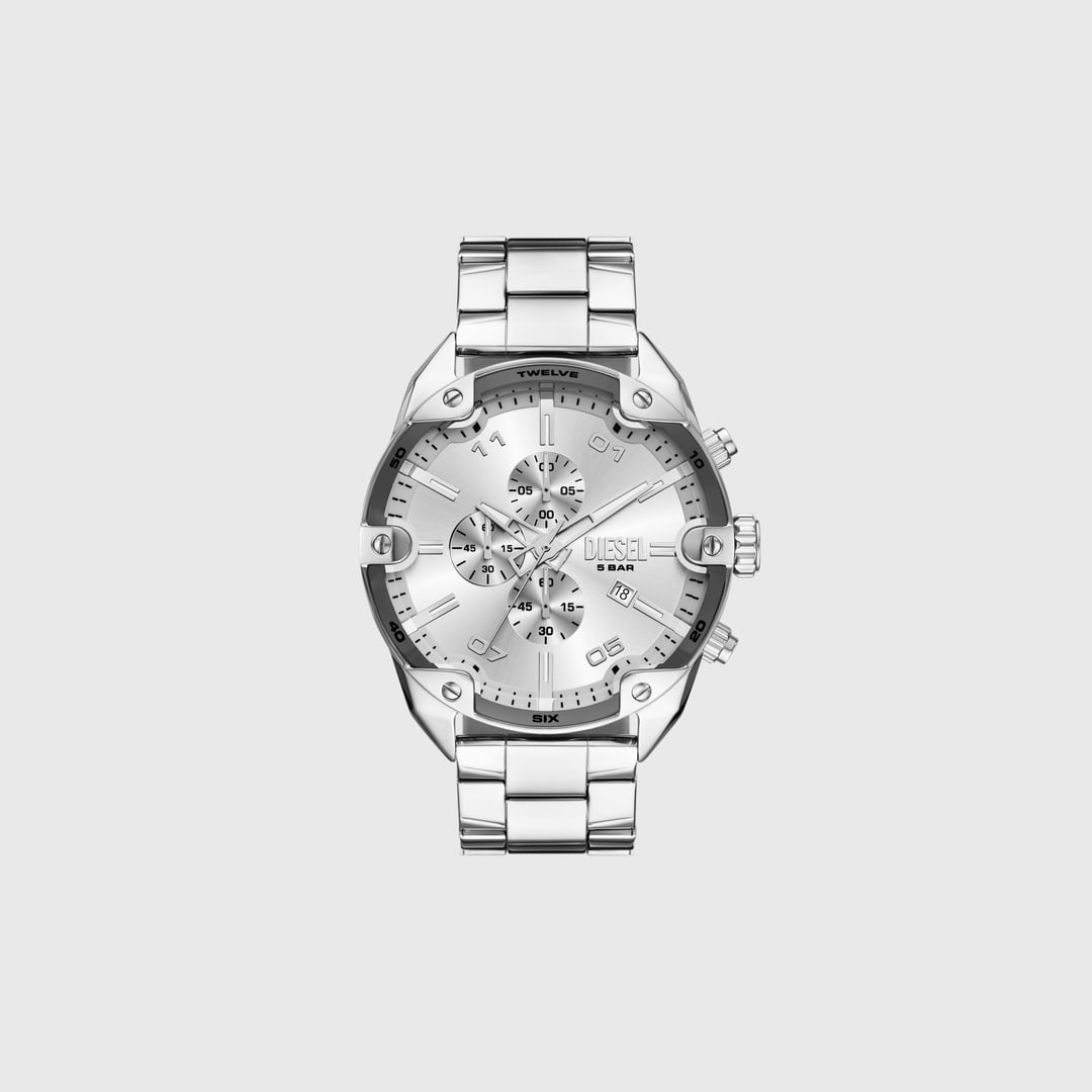 Diesel - Diesel Spiked Chronograph Stainless Steel Watch - Timeframes - Man - Silver