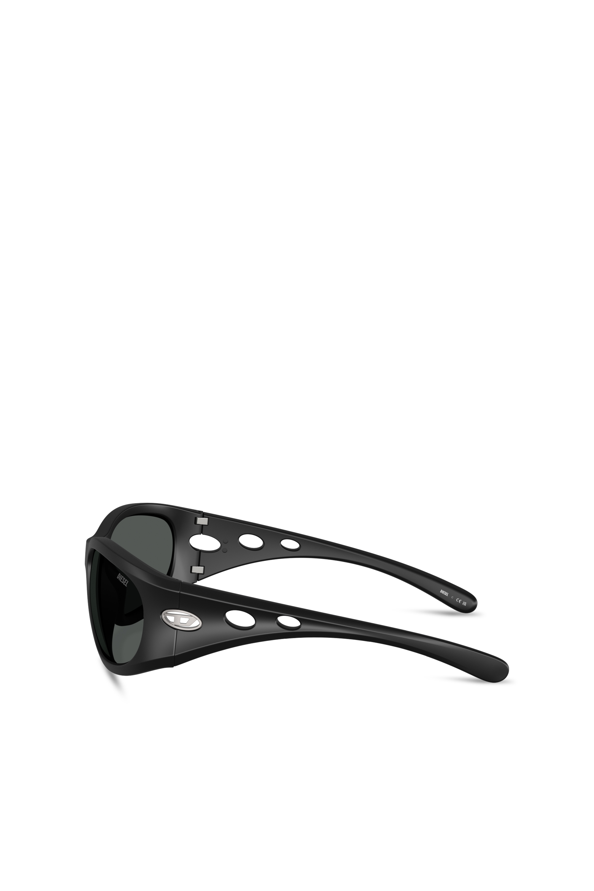 Diesel - 0DL3012U, Unisex's Rectangle sunglasses in Black - 3