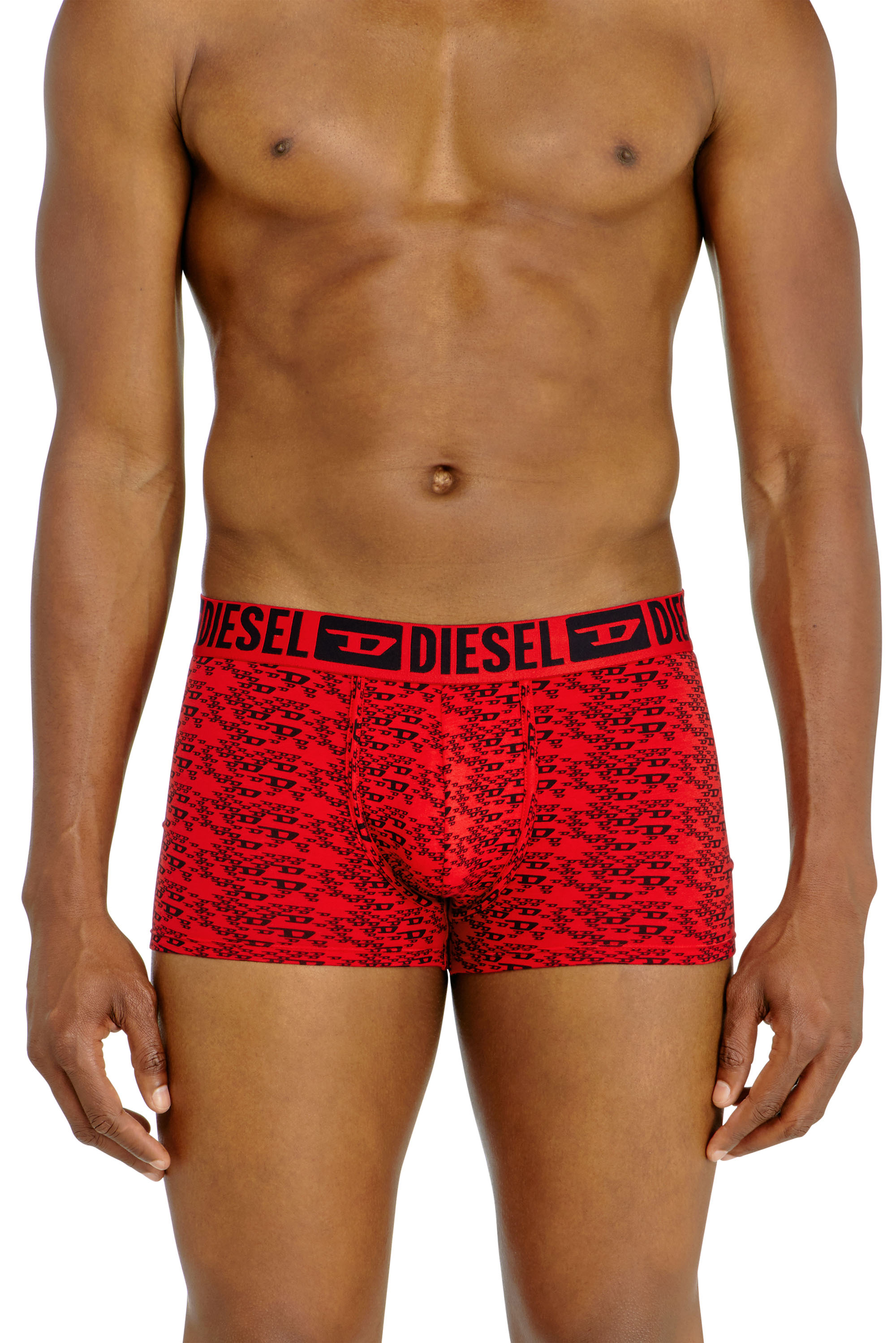 Diesel - Set of three stretch cotton trunks with all-over print - Trunks - Man - Multicolor