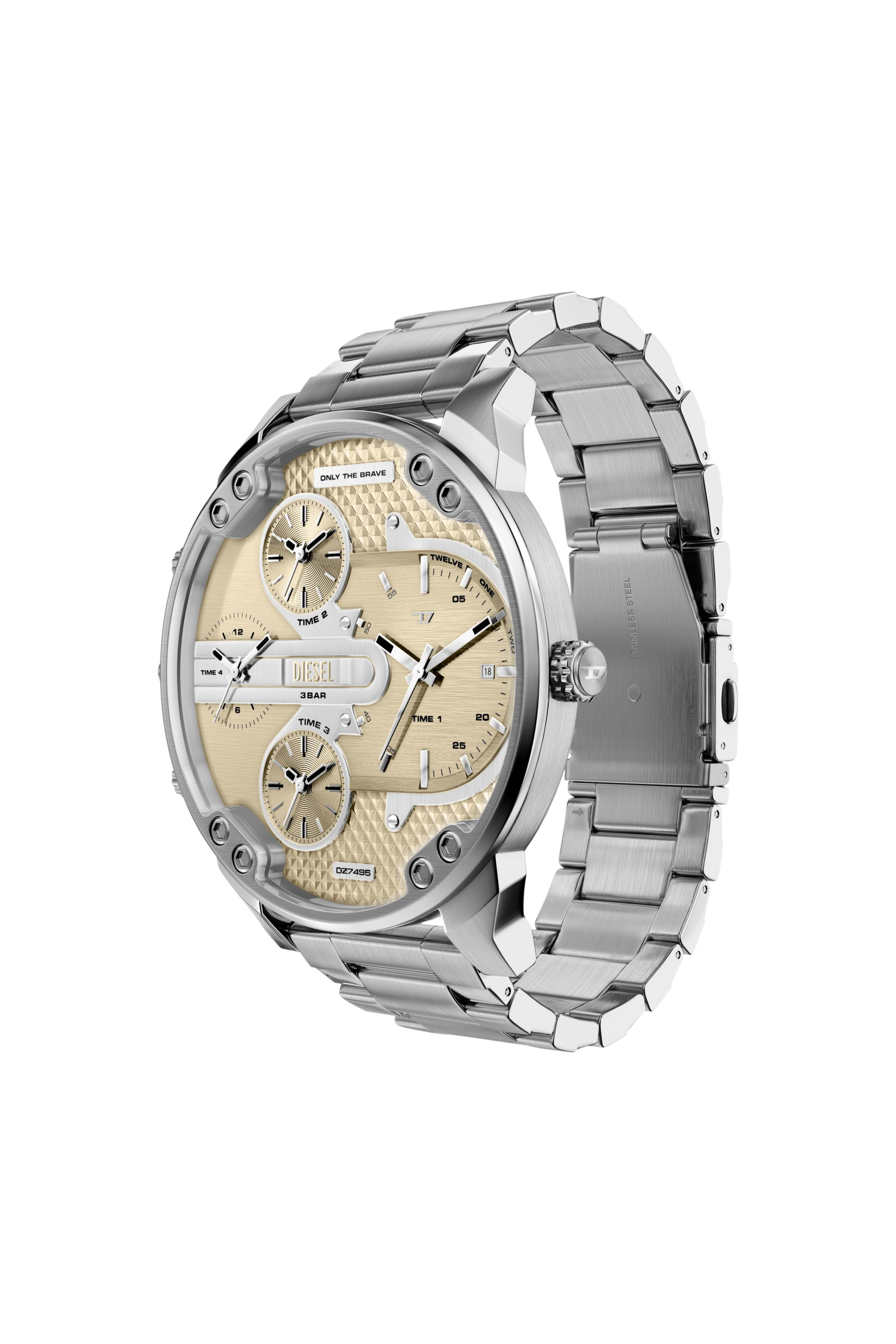 Diesel - DZ7495 WATCH, Man's Mr. Daddy Slim Stainless Steel Watch in Silver - 2