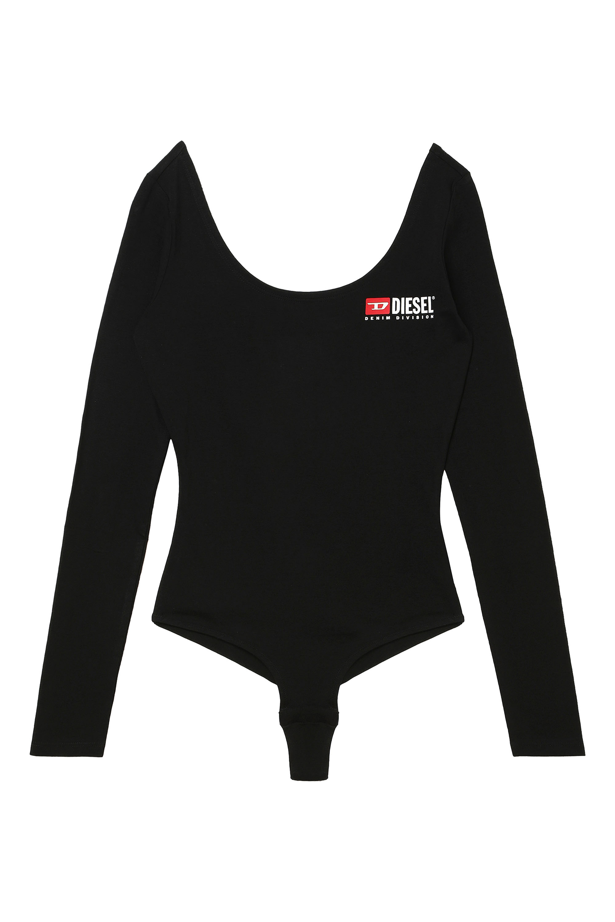 Diesel - Long-sleeve body with logo print - Bodysuits - Woman - Black