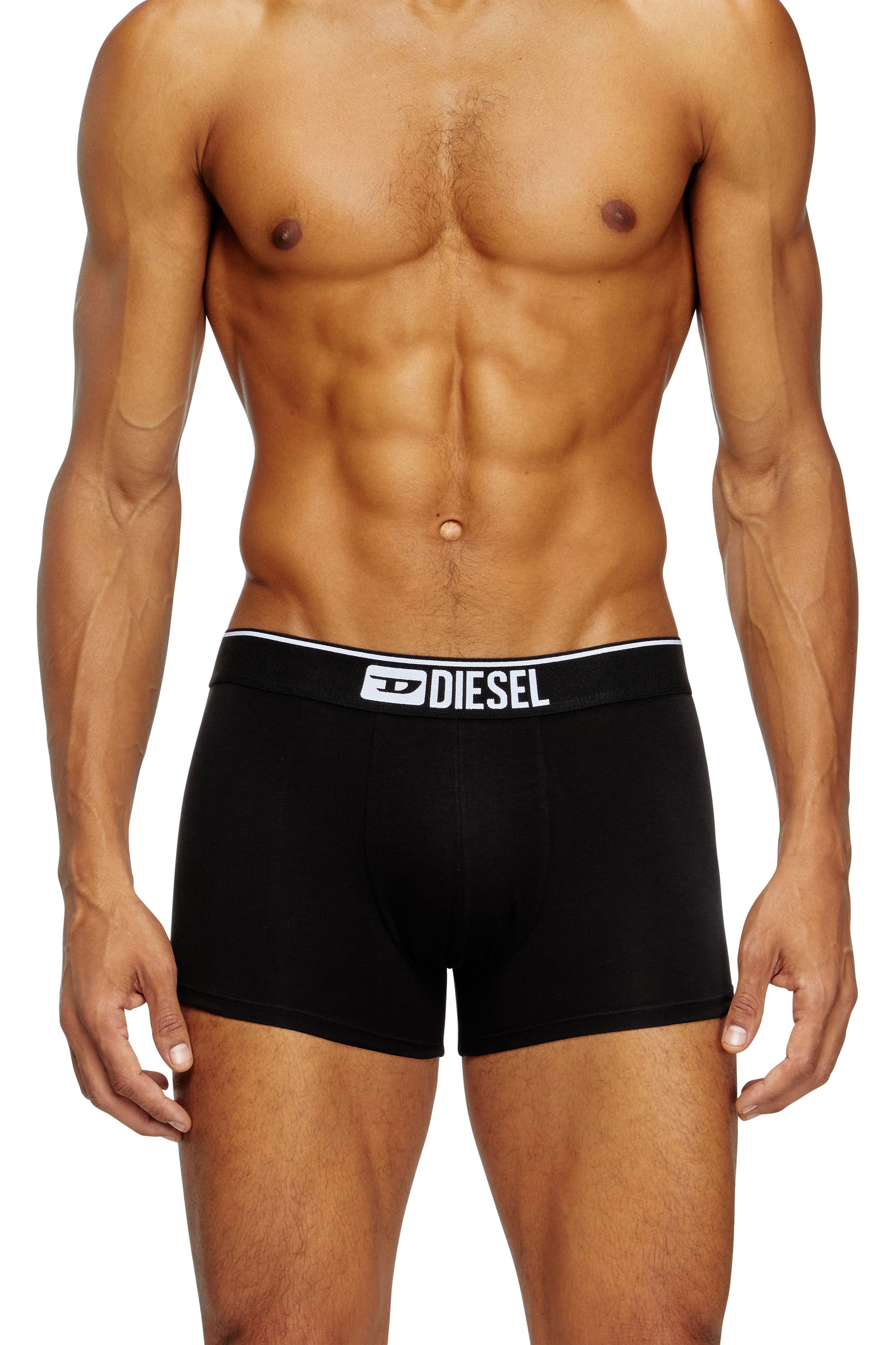 Diesel Nero Uomo - Set Da Tre Boxer Tinta Unita - Boxer Piccolo