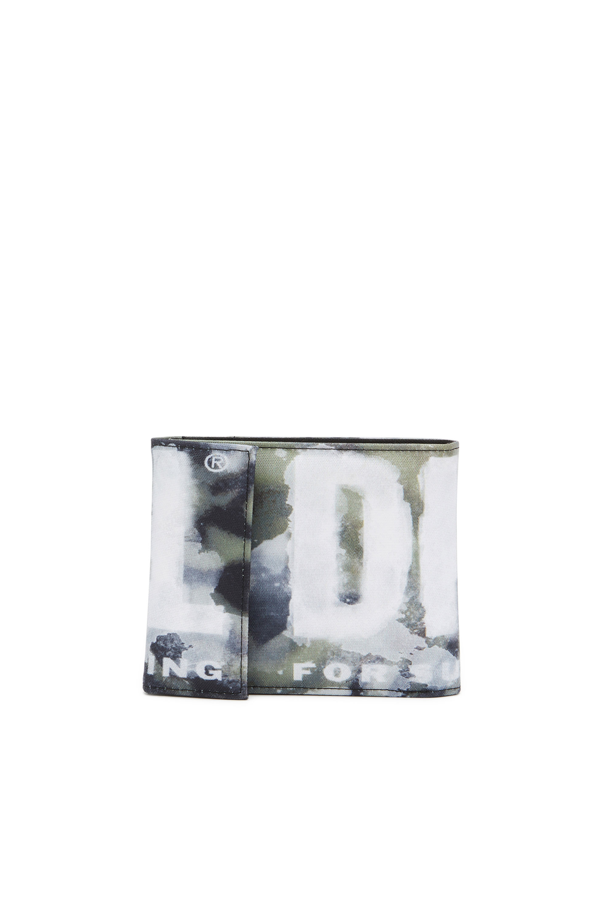 Diesel - Portemonnaie mit Klettverschluss und Wasserfarbe-Logo - Kleine Portemonnaies - Herren - Bunt