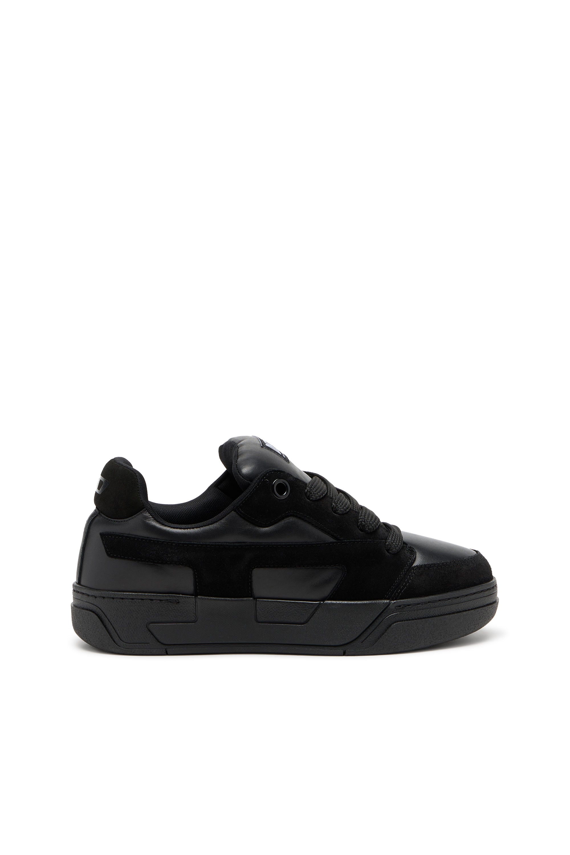 Diesel - D-Ollie-Monochrome sneakers in suede and leather - Sneakers - Man - Black