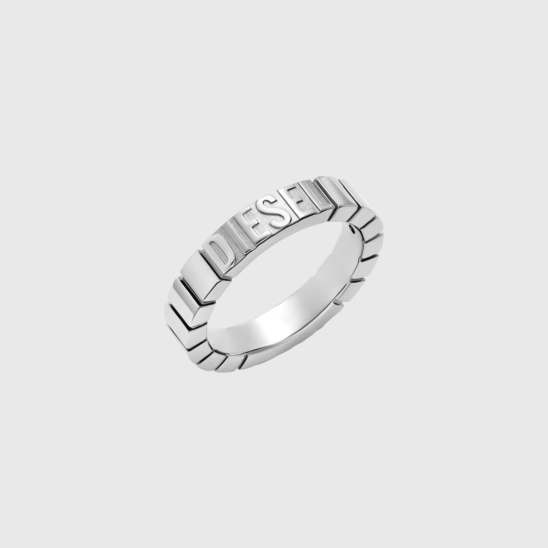 Diesel - Stainless Steel Band Ring - Rings - Unisex - Silver