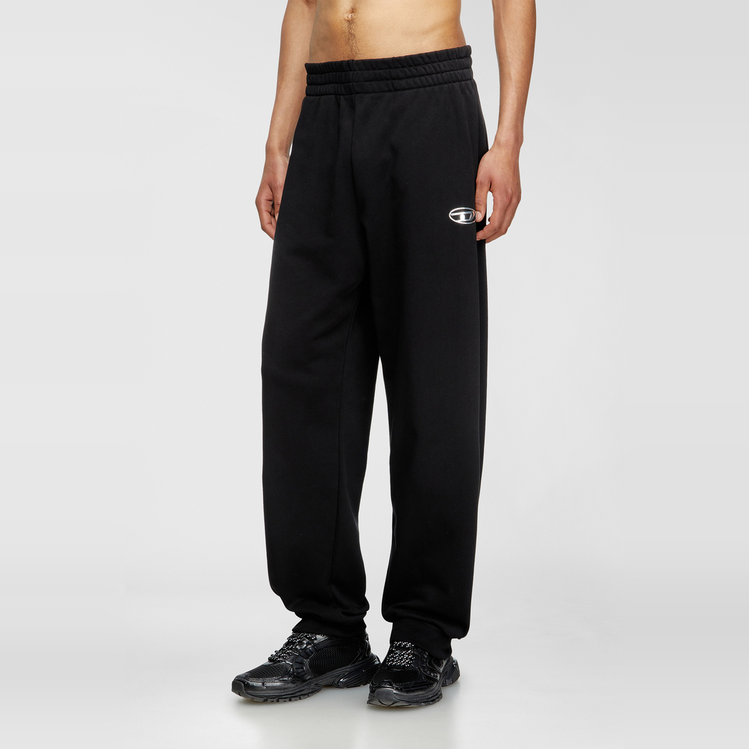 Diesel - Pants with metal-effect Oval D logo - Pants - Man - Black