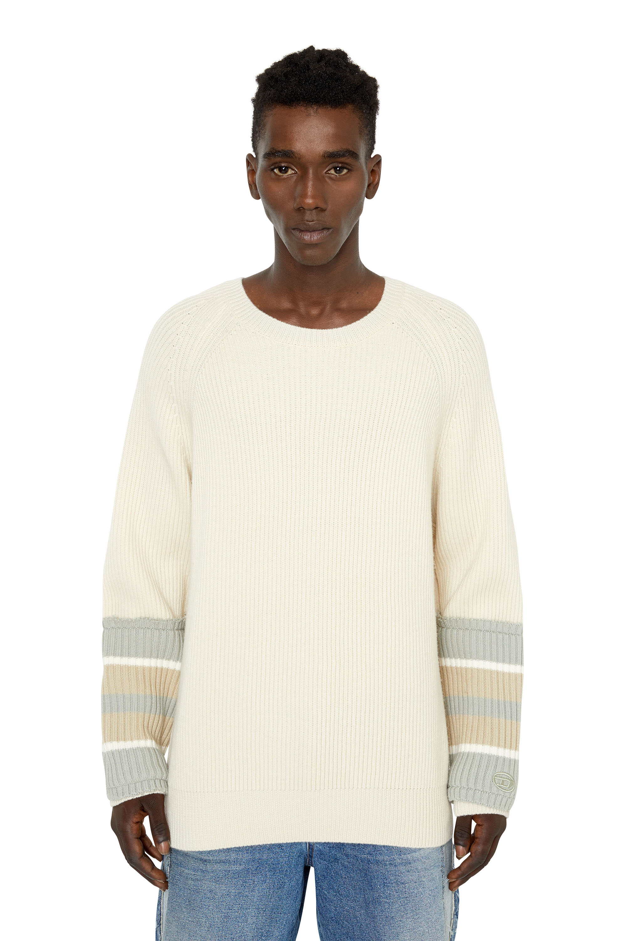 Diesel K Liff Wool Knitted Pullover In White