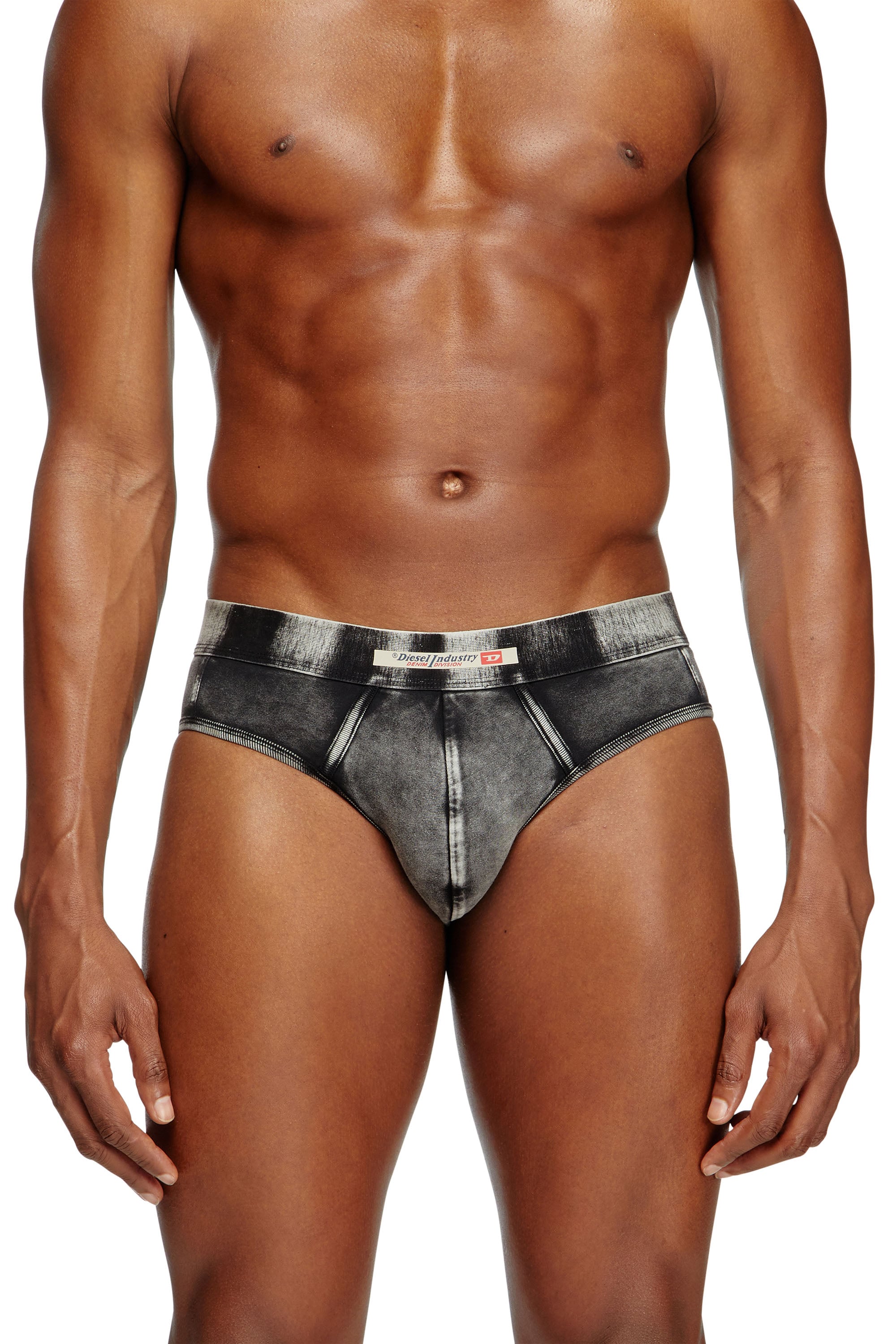 Diesel Herr Svart - Denim-Effect Briefs - Briefs - Man Medium