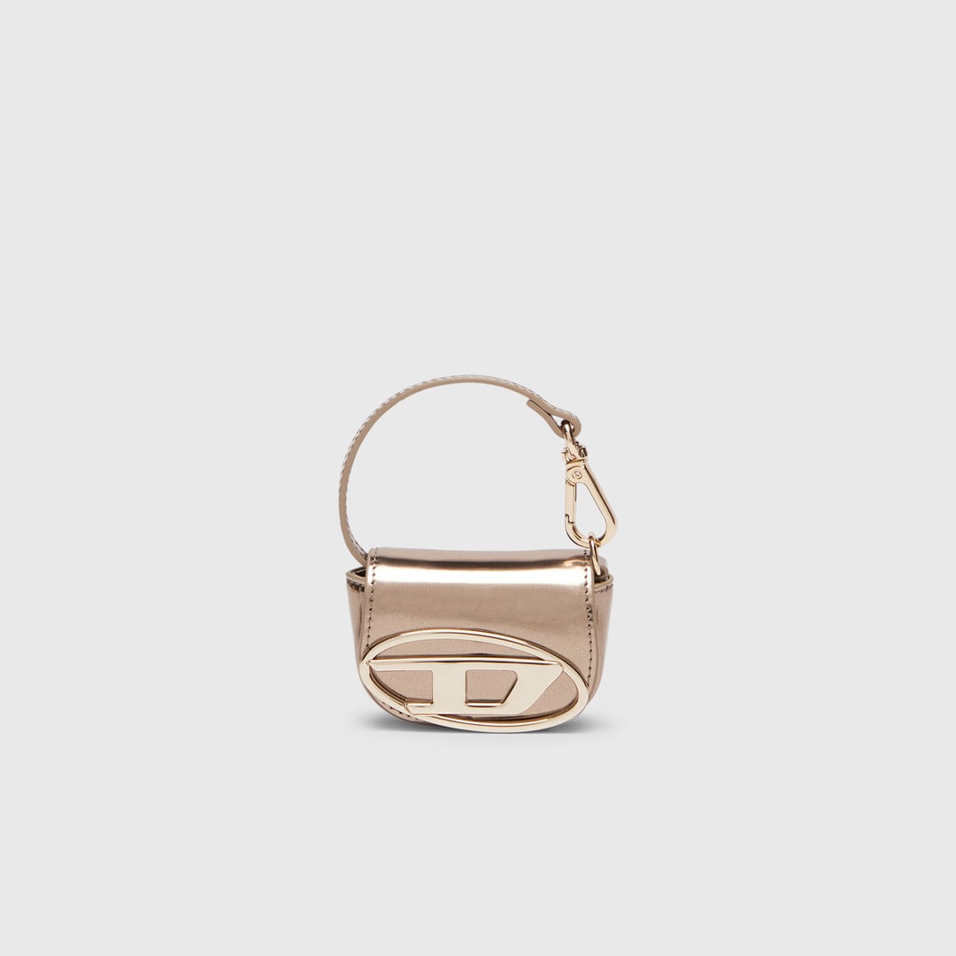 Diesel - Bag charm in metallic leather - Charms and Keyrings - Woman - Brown