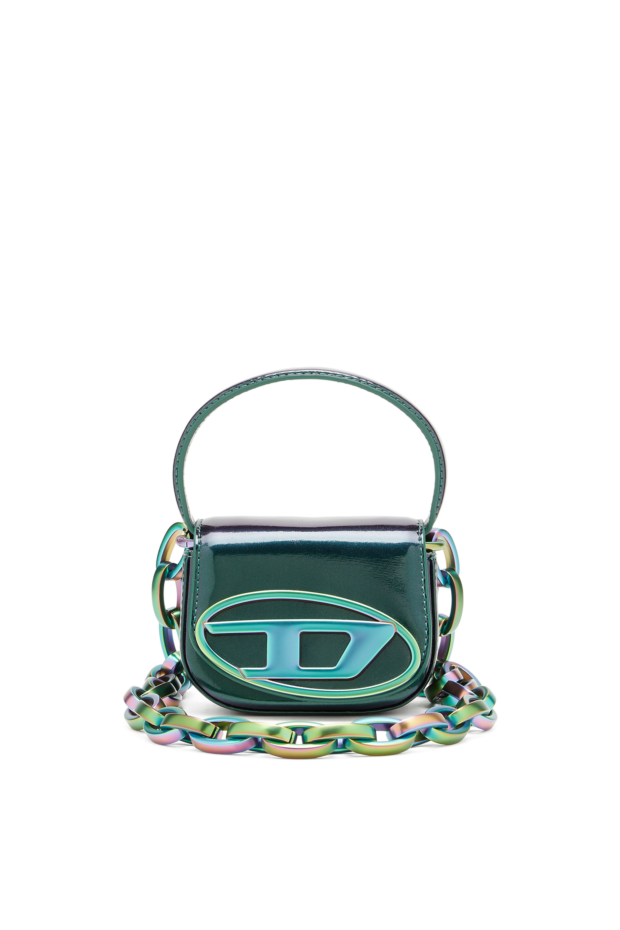 Shop Diesel 1dr Xs-iconic Iridescent Mini Bag In Multicolor