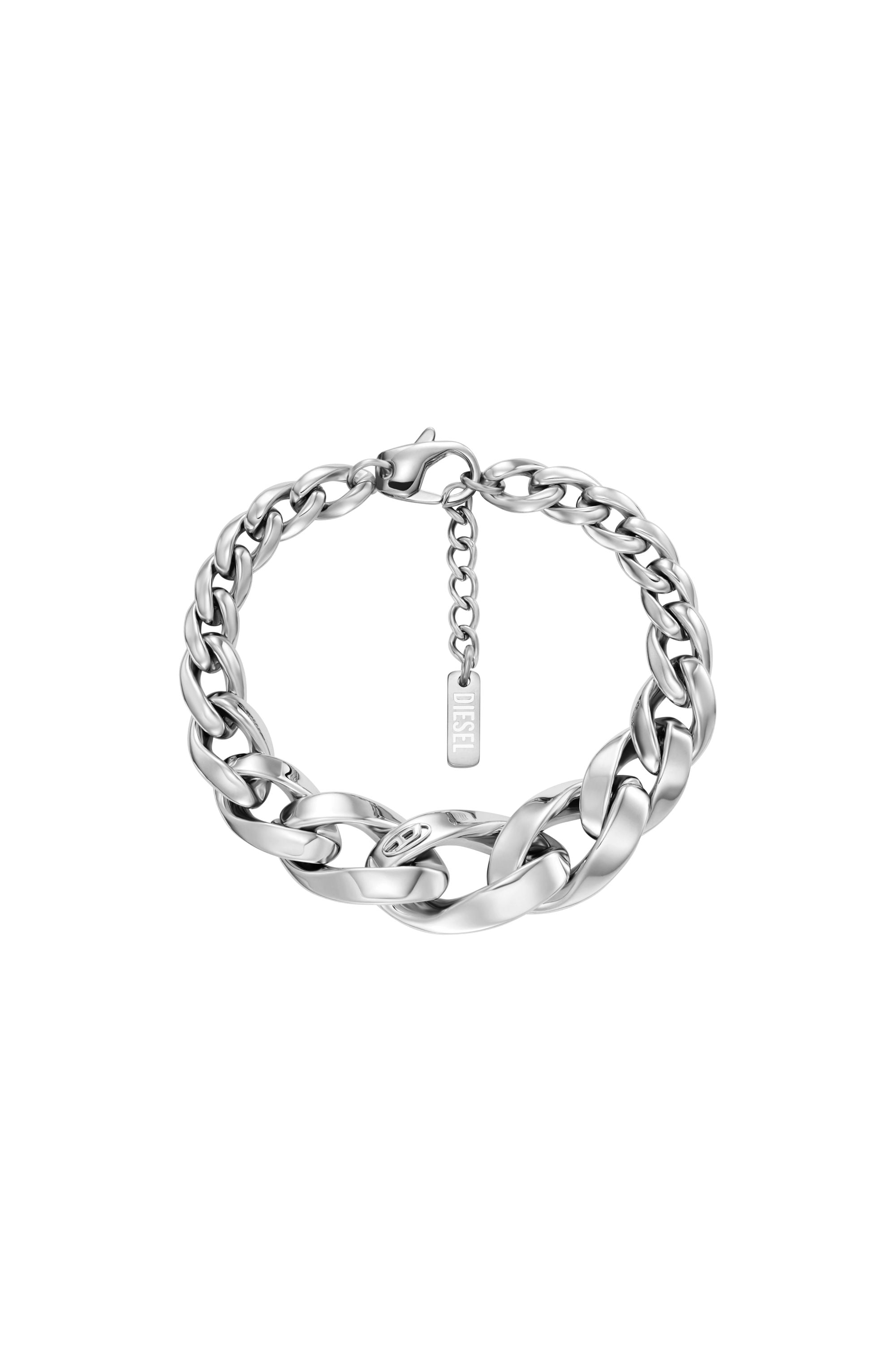 Diesel - Stainless Steel Chain Bracelet - Bracelets - Unisex - Silver