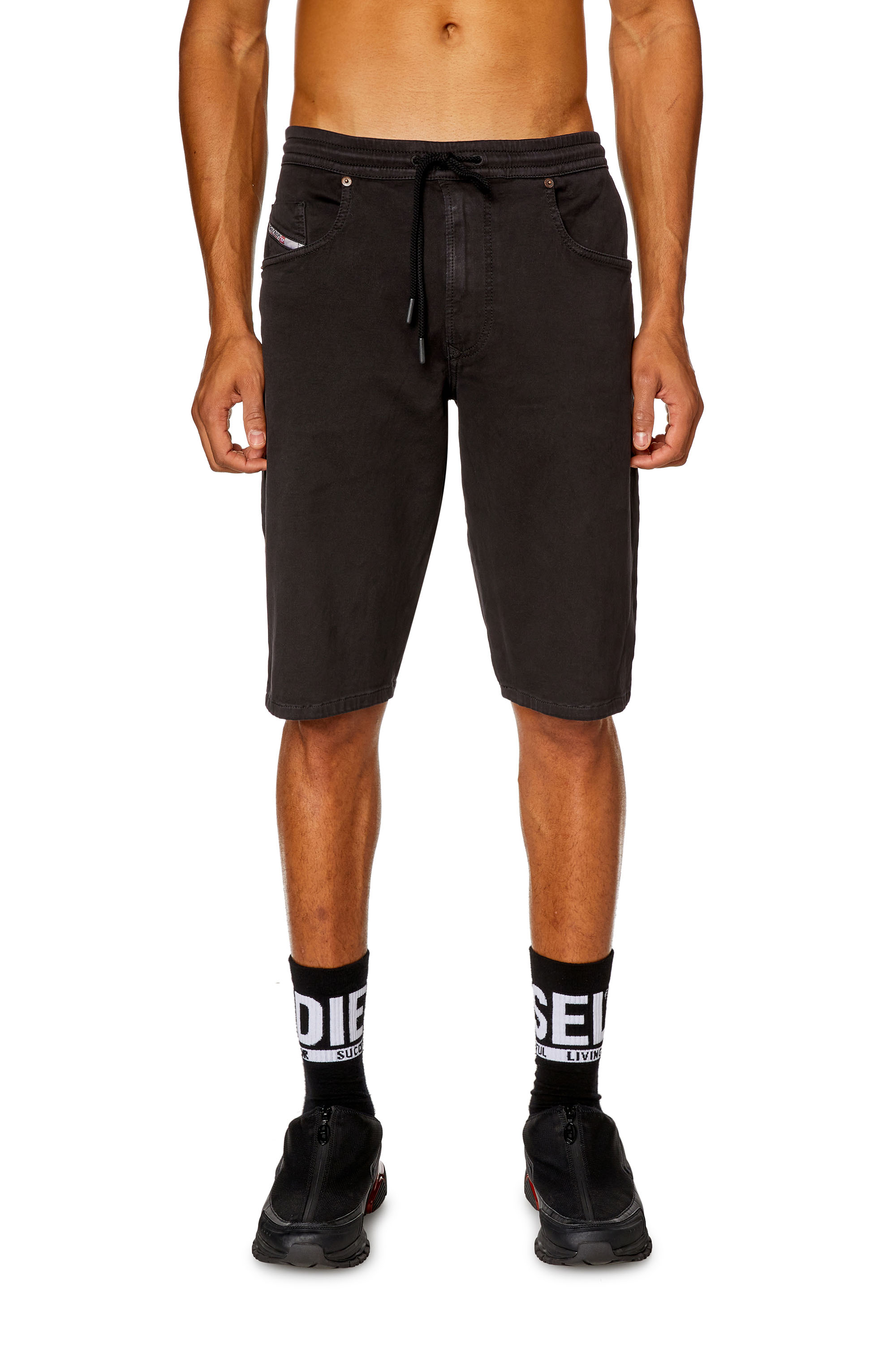 Diesel Chino Shorts In Jogg Jeans In Black