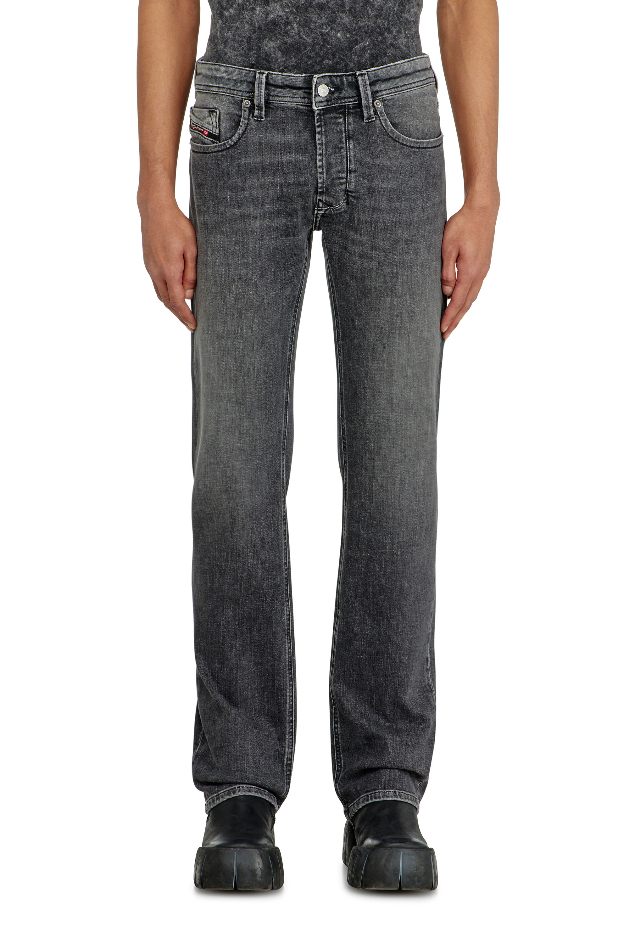 Diesel Hombre Negro Vaqueros Regular Cintura Baja 1985 Larkee, /Gris Oscuro, Cierre Con Botón Talla 31