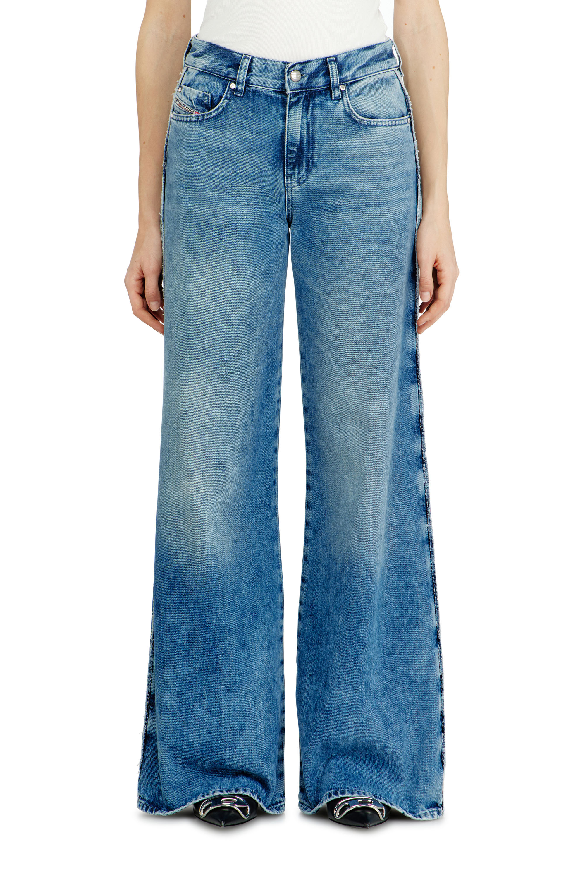 Diesel Women's Blue - Flare Jeans Regular Waist 1978 D-Akemi - Jeans - Woman Size 27