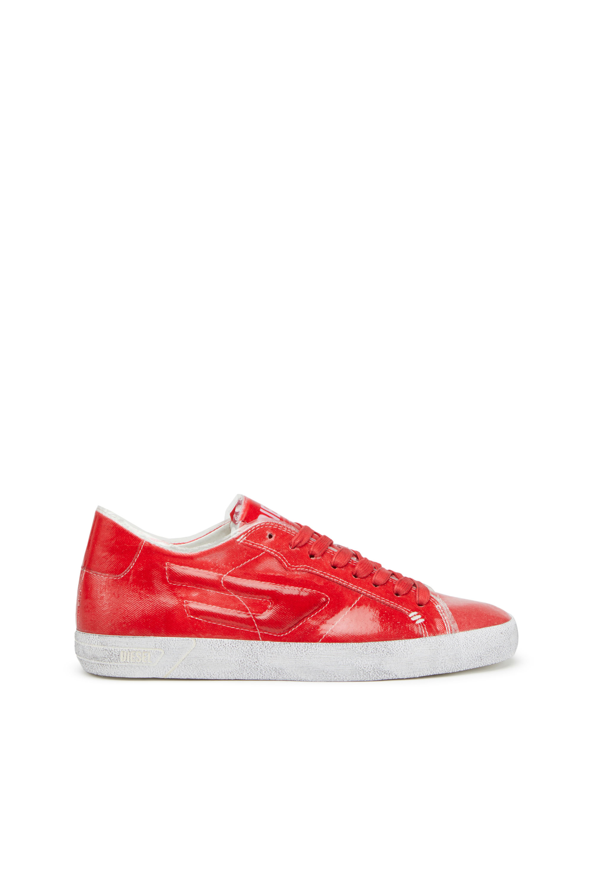 Diesel - S-Leroji Low W - Sneakers en toile avec superposition en TPU - Baskets - Femme - Rouge