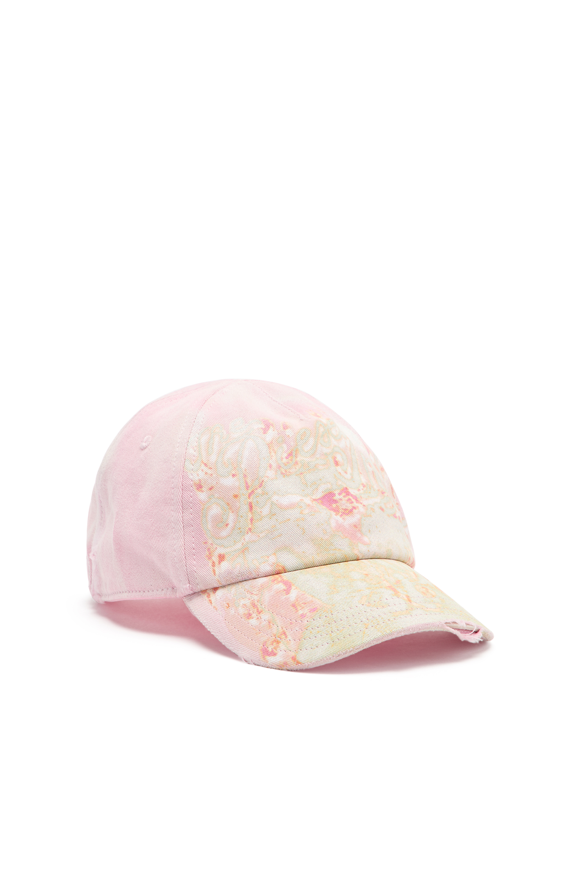 Diesel - Distressed baseball cap with graphic print - Caps - Man - Pink