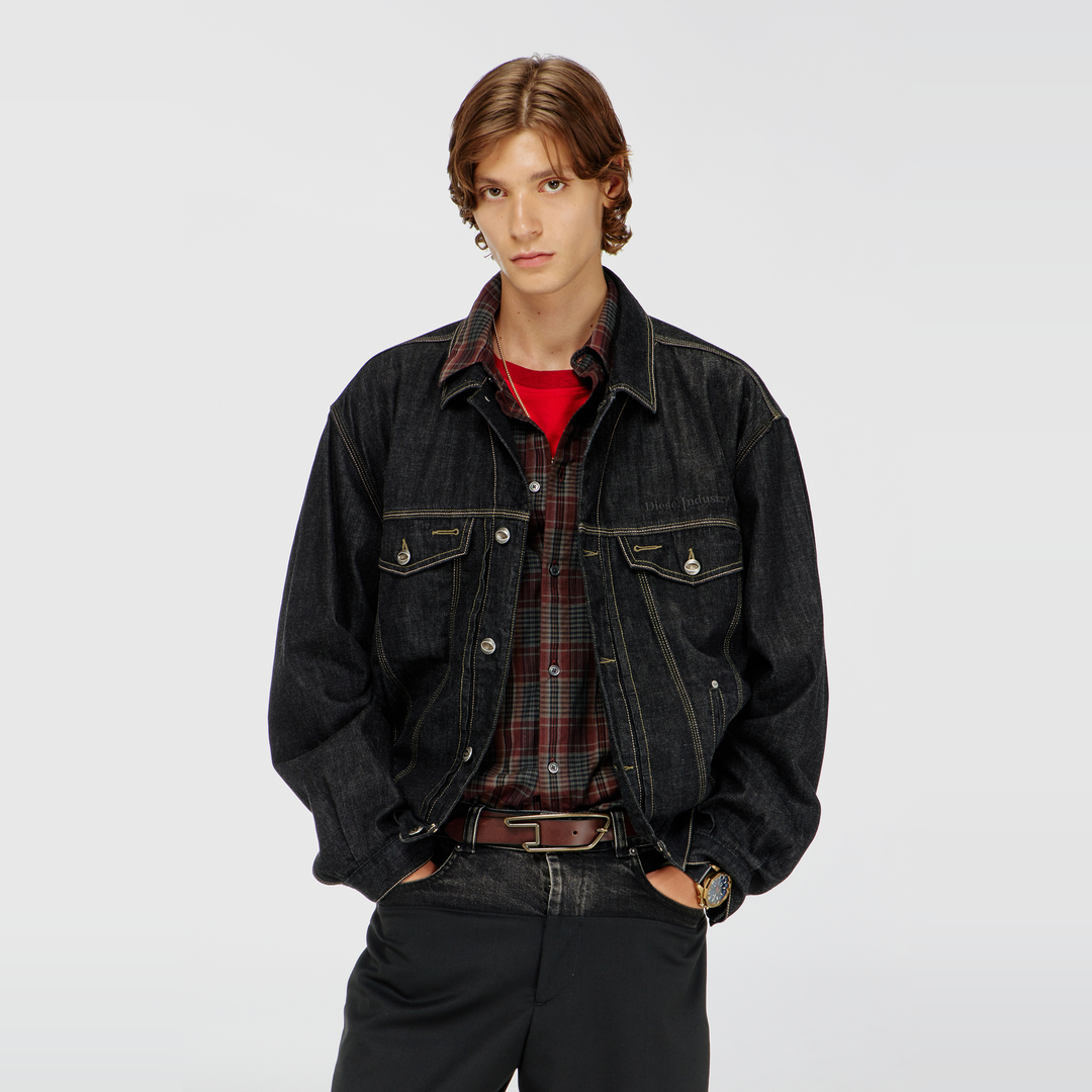 Diesel - Veste trucker en denim rinse - Vestes en denim - Mixte - Noir