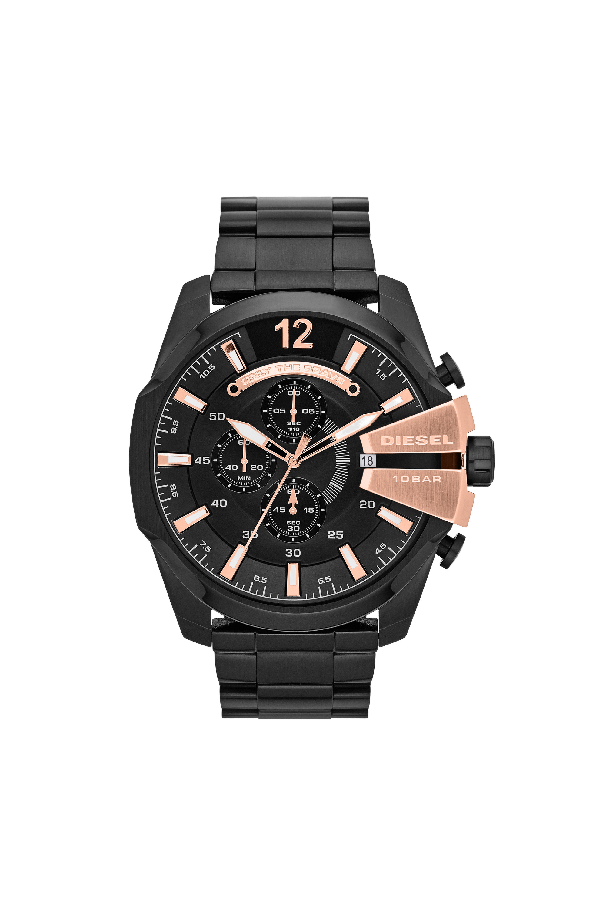 Diesel - Watch in black steel with rose-tone accents - Timeframes - Man - Black