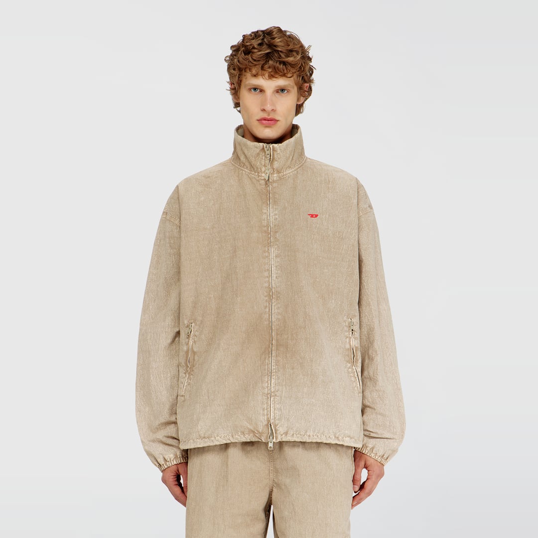 Diesel - Treated taslan jacket with treated finish - Jackets - Man - Beige