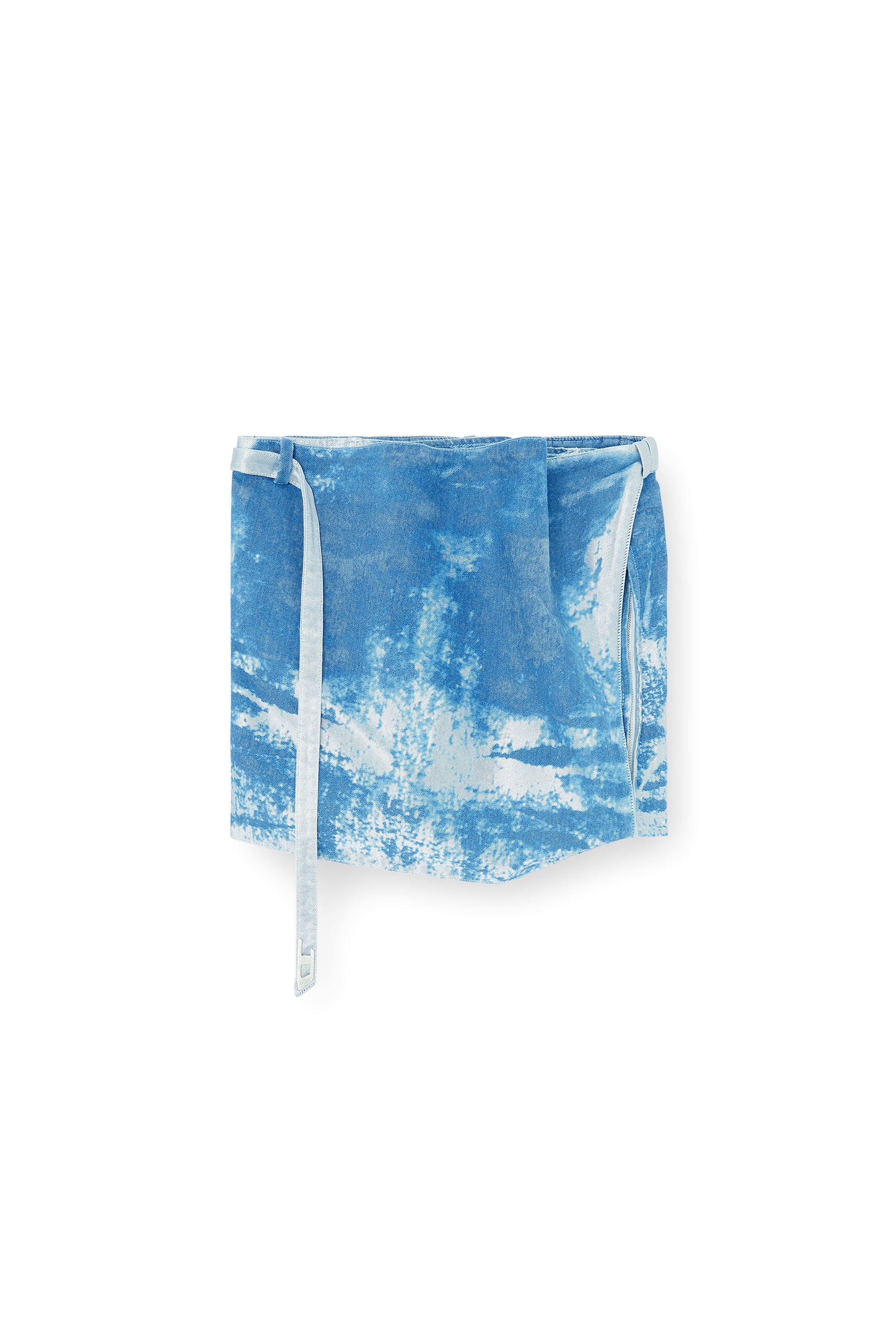 Diesel - DE-SANDIE-FSI, Woman's Sleeveless top in coloured satin denim in Blue - 4