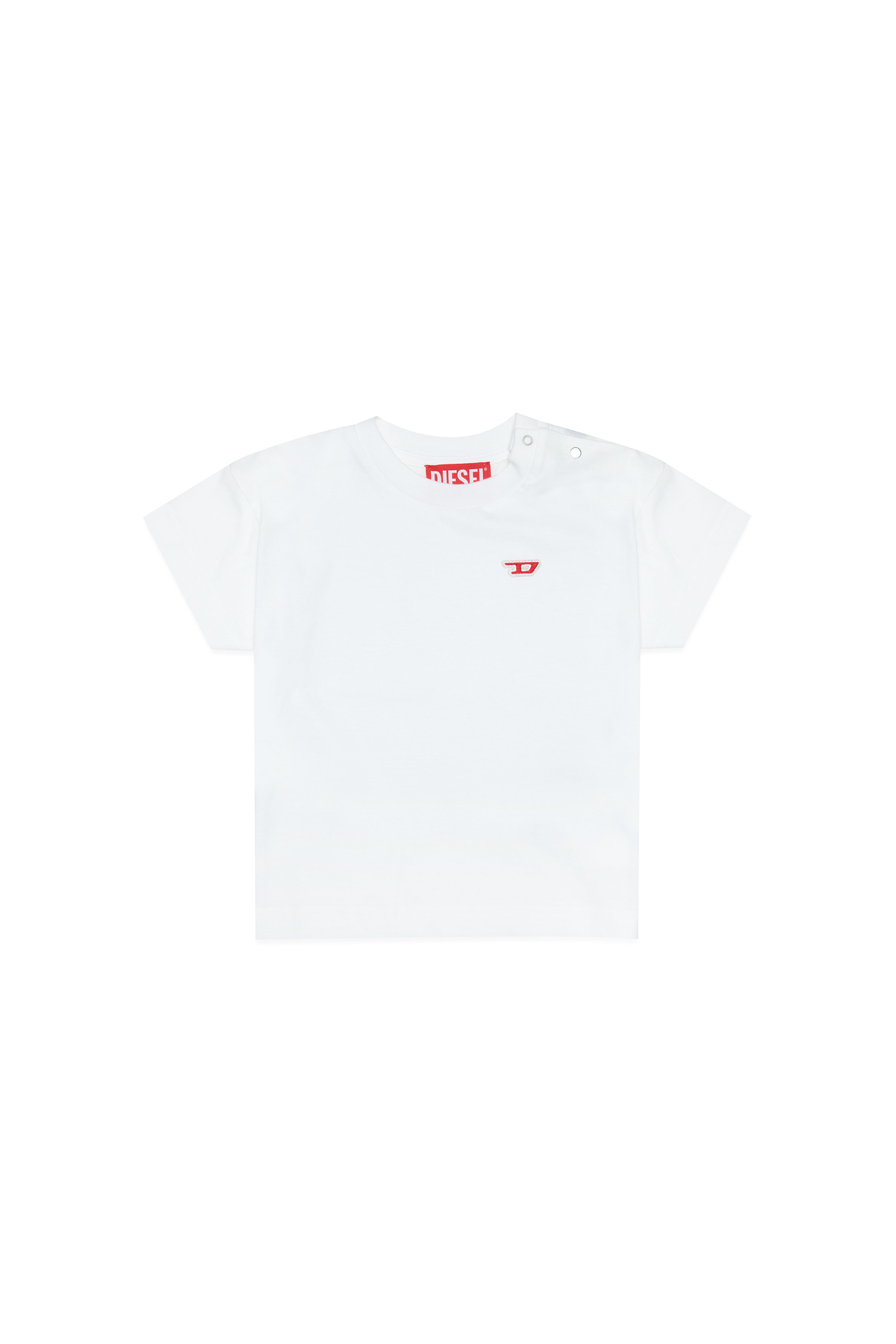 Diesel - T-shirt con logo D applicato - T-shirts e Tops - Unisex - Bianco