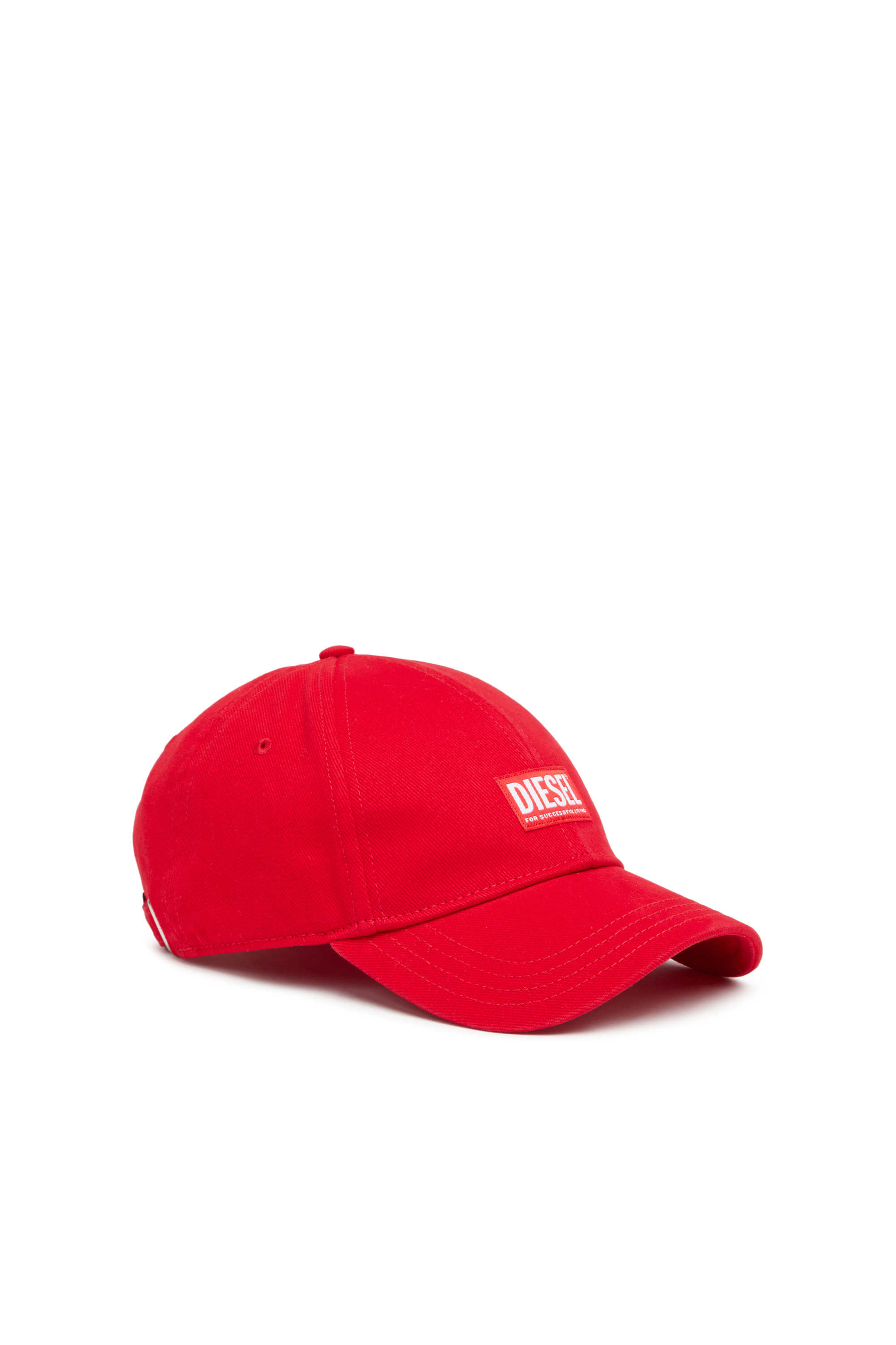 Diesel - Cappello da baseball con patch logo - Cappelli - Uomo - Rosso