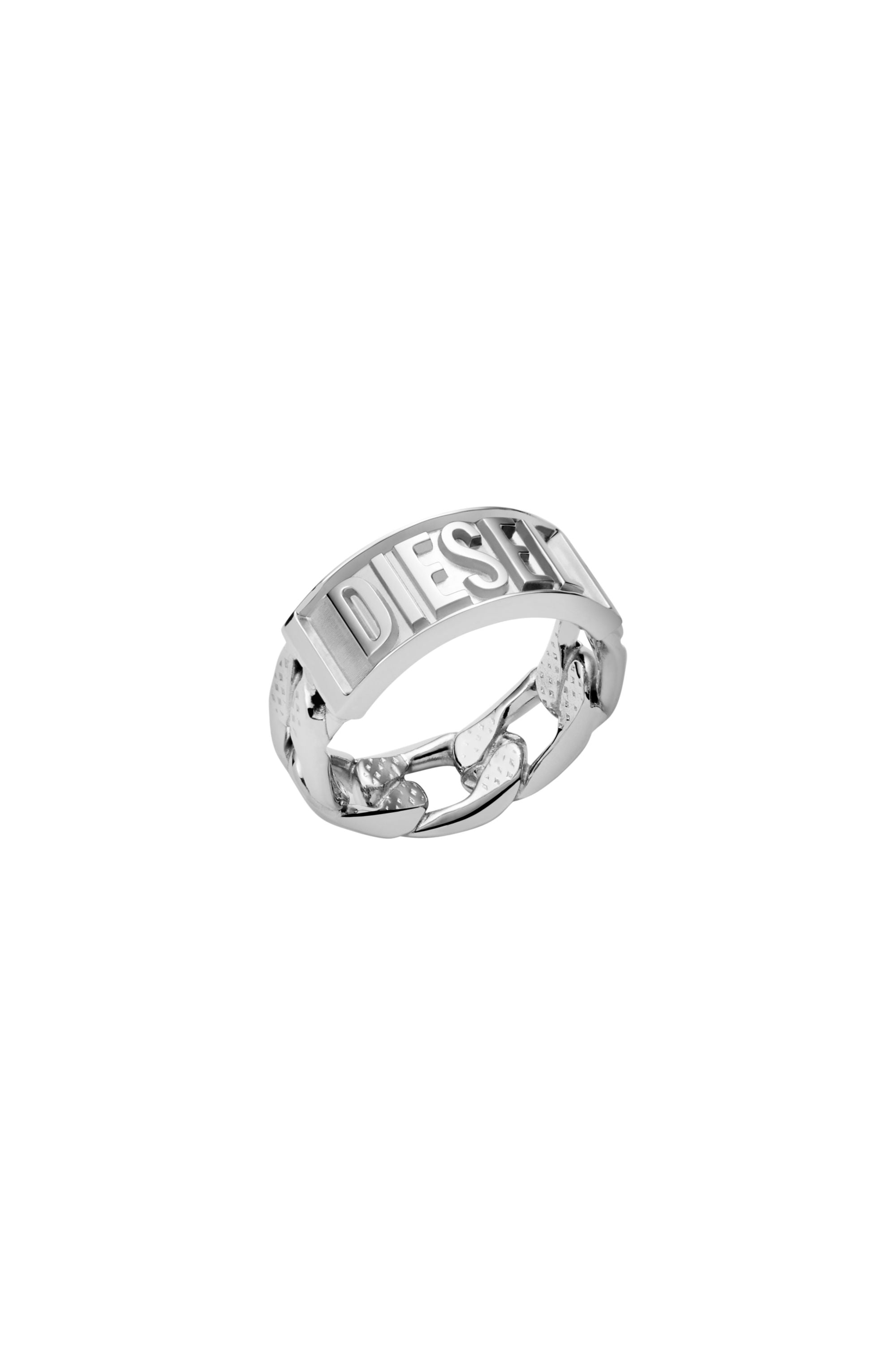 Diesel - Stainless steel band ring - Rings - Man - Silver