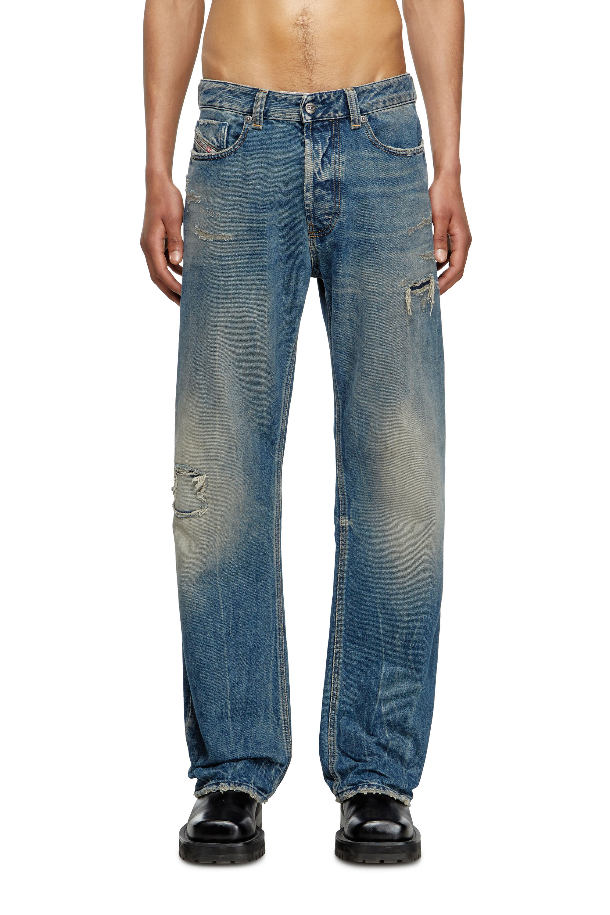 Diesel Men's Blue - Relaxed Jeans - 1980 D-Eeper - Jeans - Man