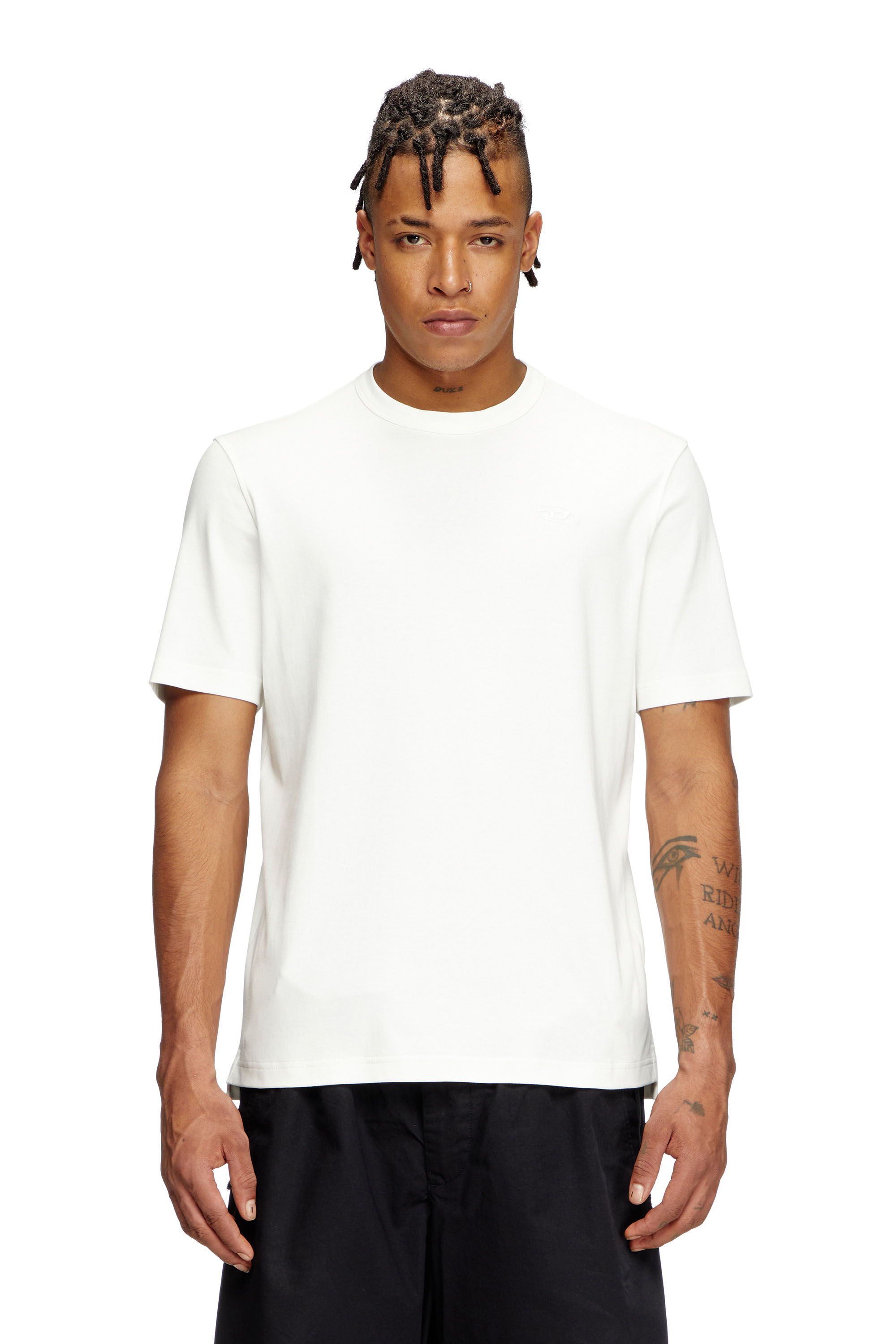 Diesel Hombre Blanco - Camiseta Con Bordado De Logotipo A Tono - Camisetas 3XL